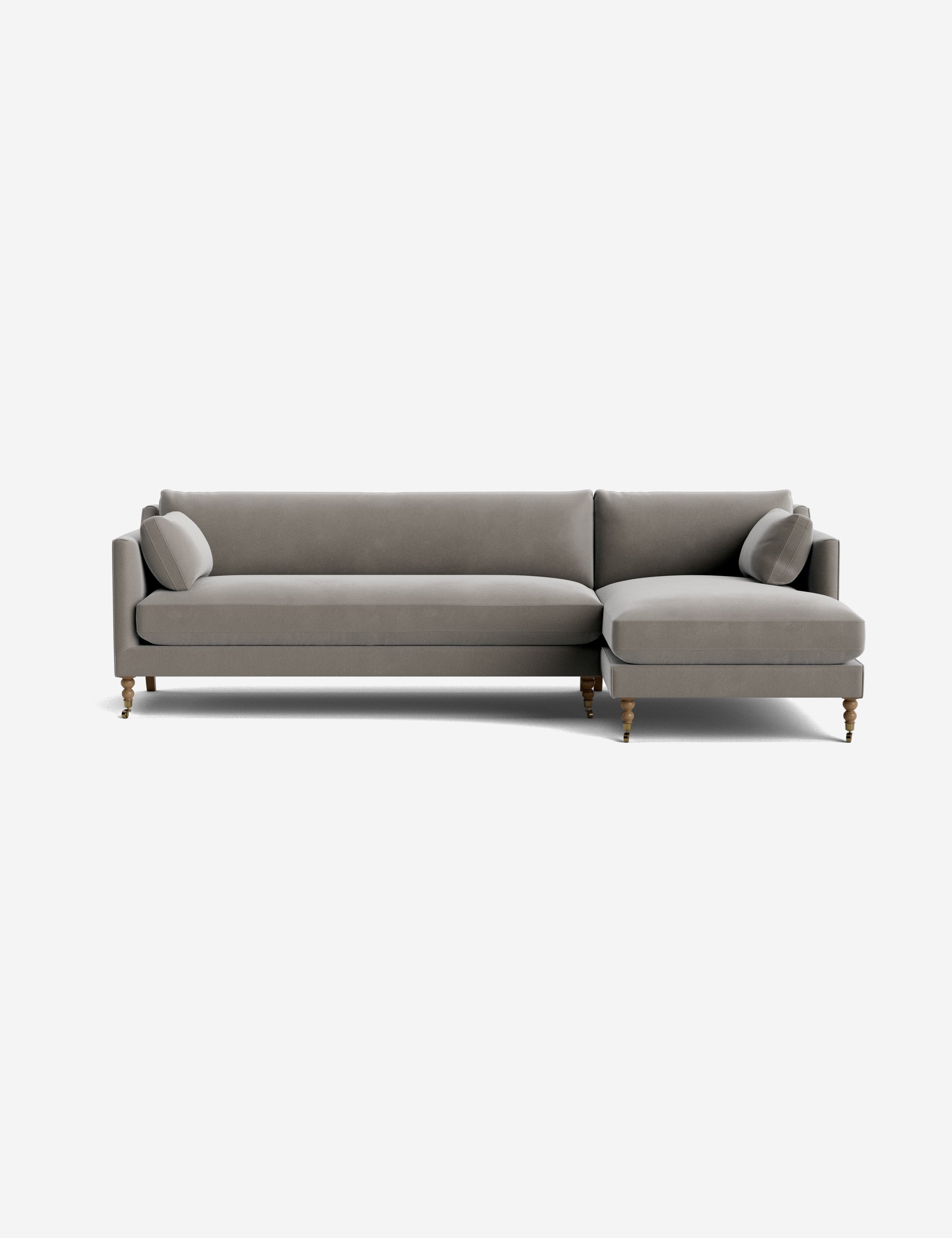 Fabienne Sectional Sofa - Modern L-Shaped Couch with Reversible Chaise, Soft Fabric Upholstery for Living Room, Family Room & Home Theater