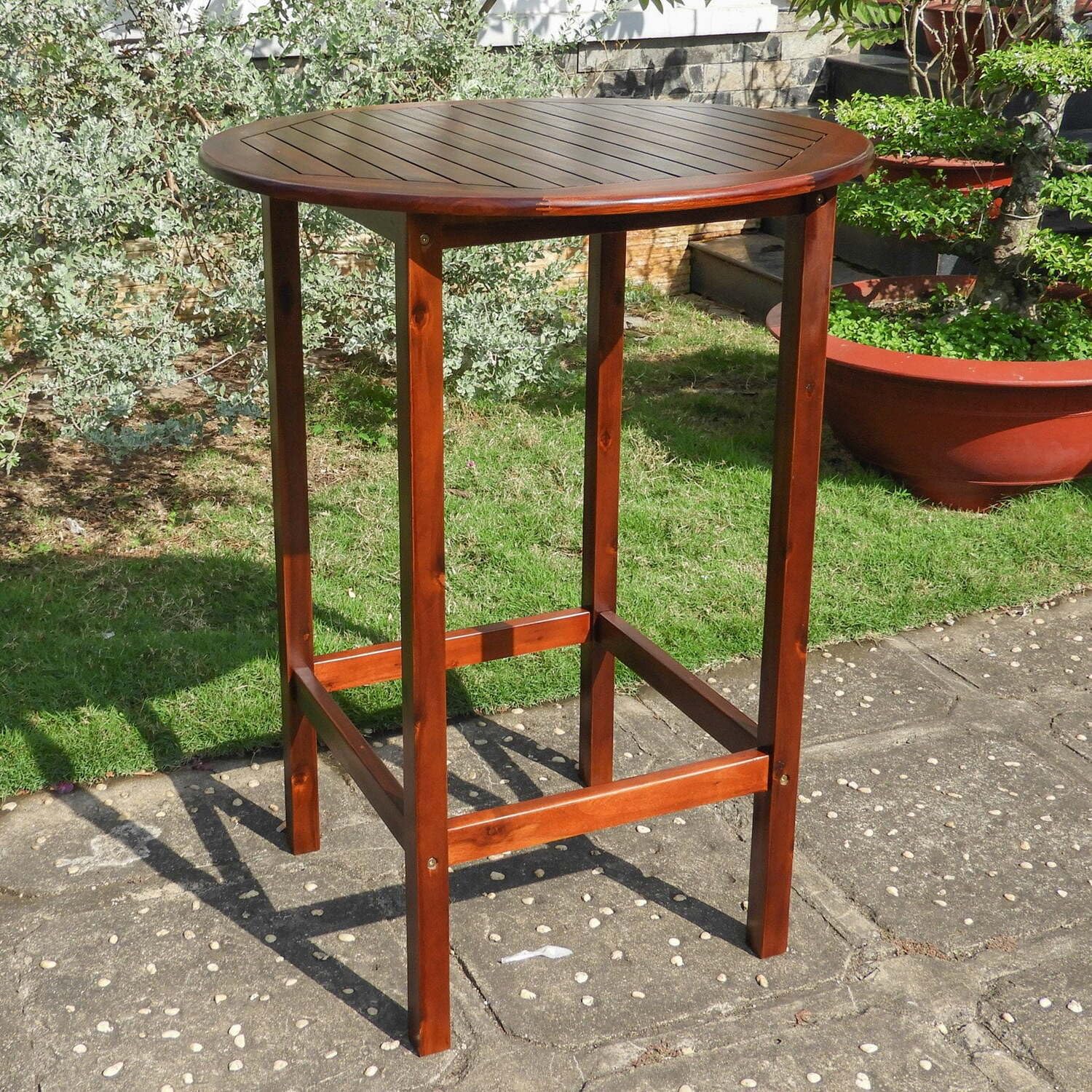 Highland 33-Inch Bar-Height Bistro Table - Outdoor Patio Dining Set for Restaurants, Cafes & Home Decoration - Perfect for Garden, Balcony & Small Space Entertaining