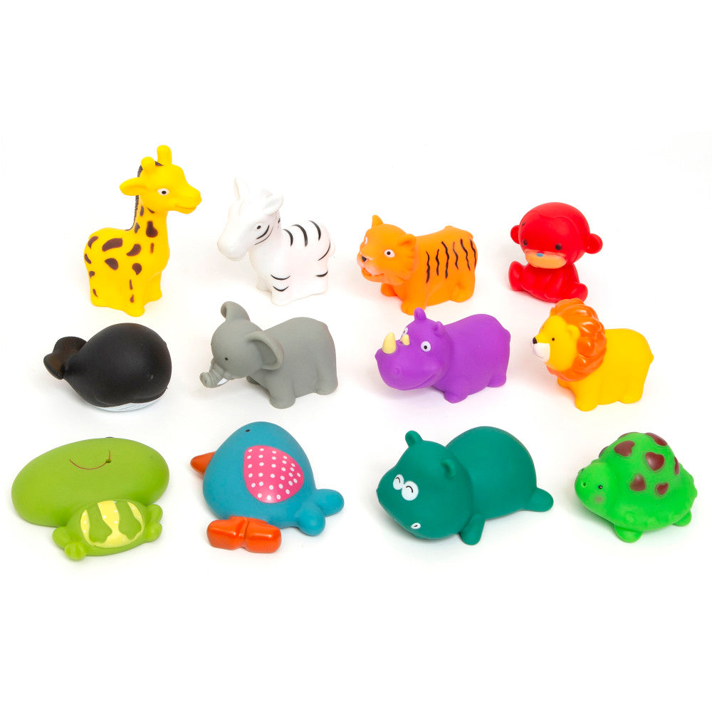 Boley Splash Zoo Safari 12-Piece Bath Toy Set for Kids - Fun Animal-Themed Bathtub Toys for Toddlers & Infants - Perfect for Bath Time Play & Water Sensory Activities