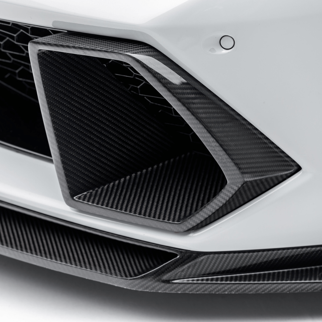 Lamborghini Huracan Mondiale Edition Aero Air Intake Bezels - High Performance Carbon Fiber Car Accessories for Racing & Street Use