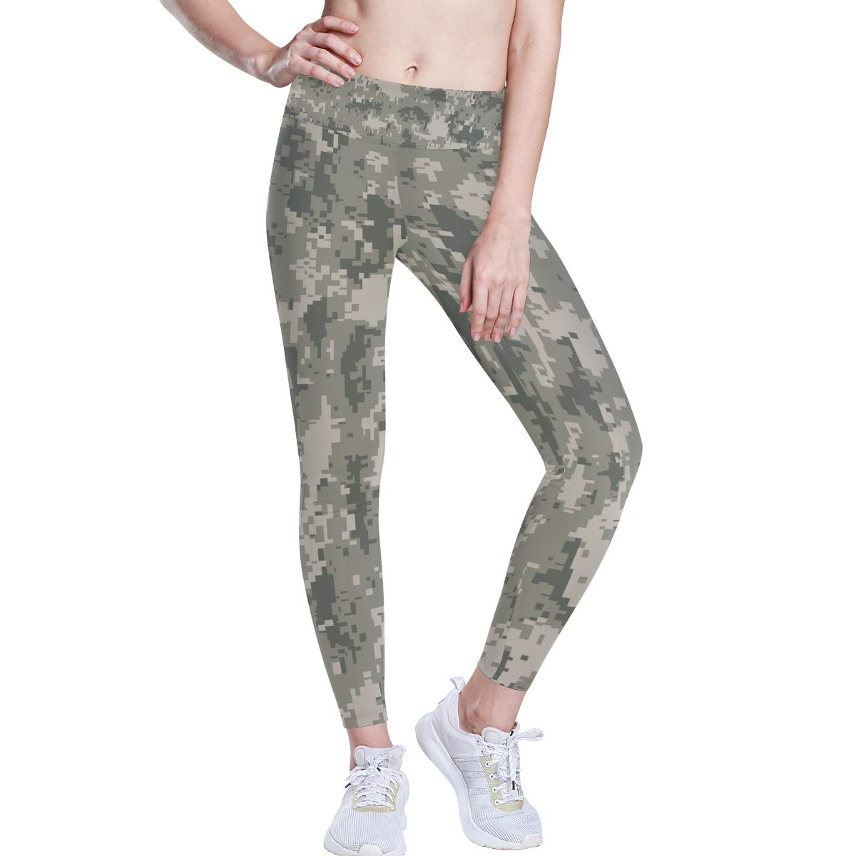 ALAZA High Waist Yoga Pants for Women - Tummy Control Workout Leggings with Digital Camouflage Print | Perfect for Yoga, Gym, Running & Lounge Wear