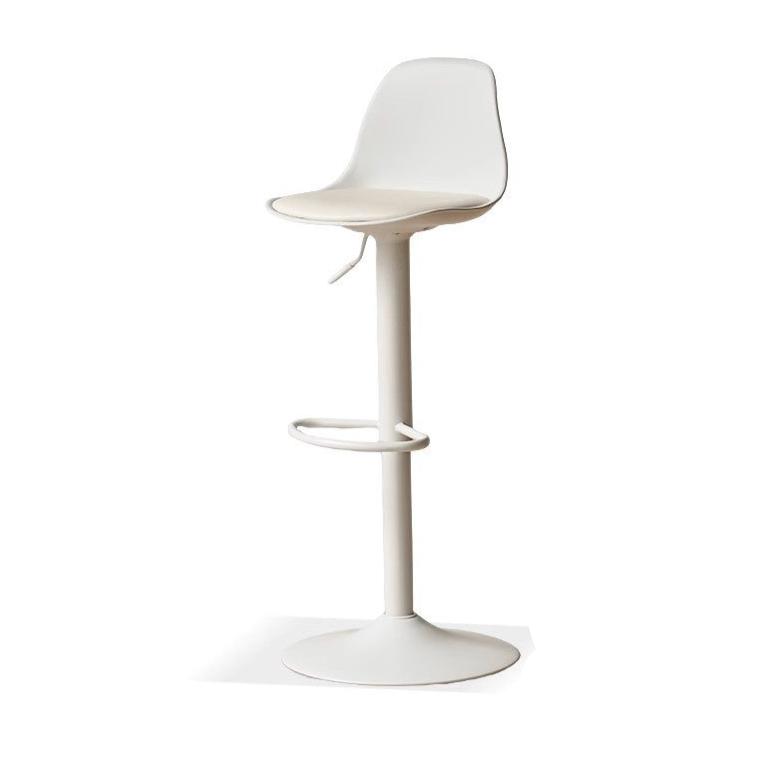 16.1x16.1x33.5–41.3 inch / 41x41x85–105 cm / milky white color / organic leather bar stool