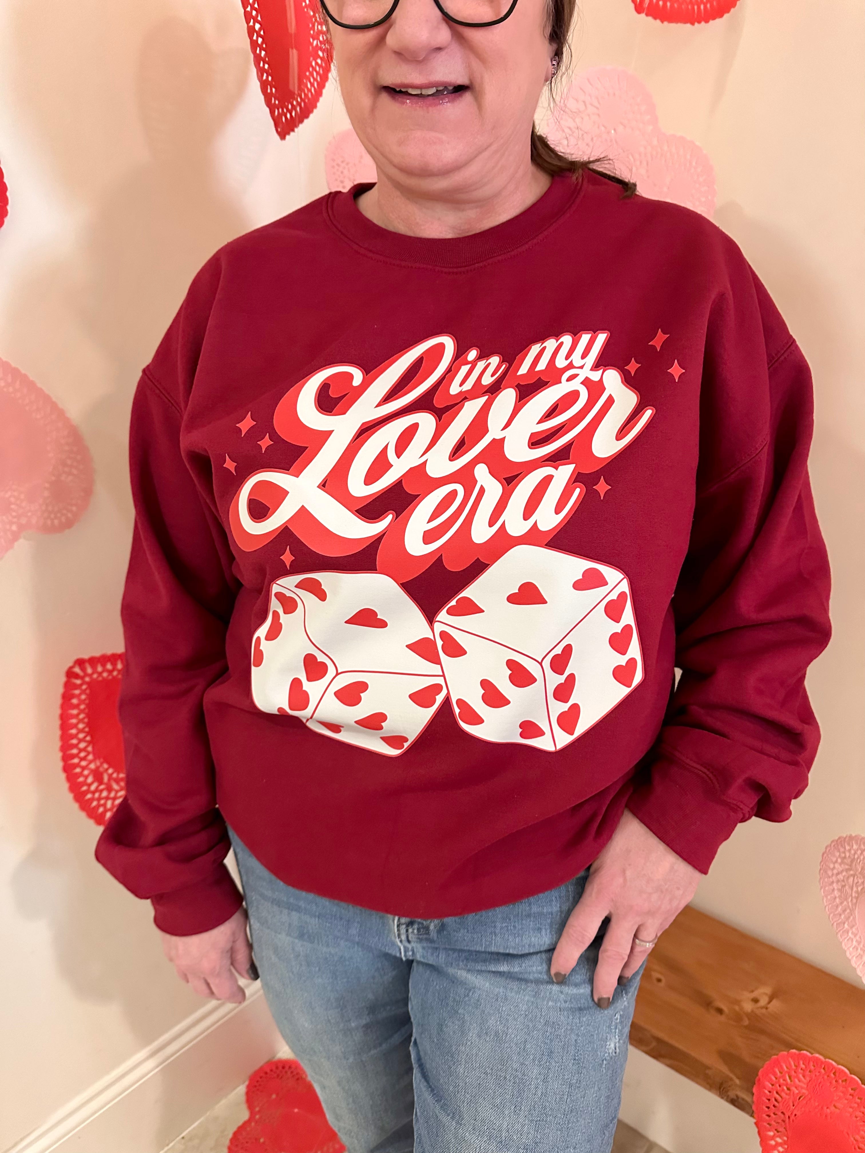 In My Lover Era Sweatshirt - Trendy Couple Matching Hoodie for Valentine's Day & Anniversary Gifts - Perfect for Date Nights and Romantic Getaways