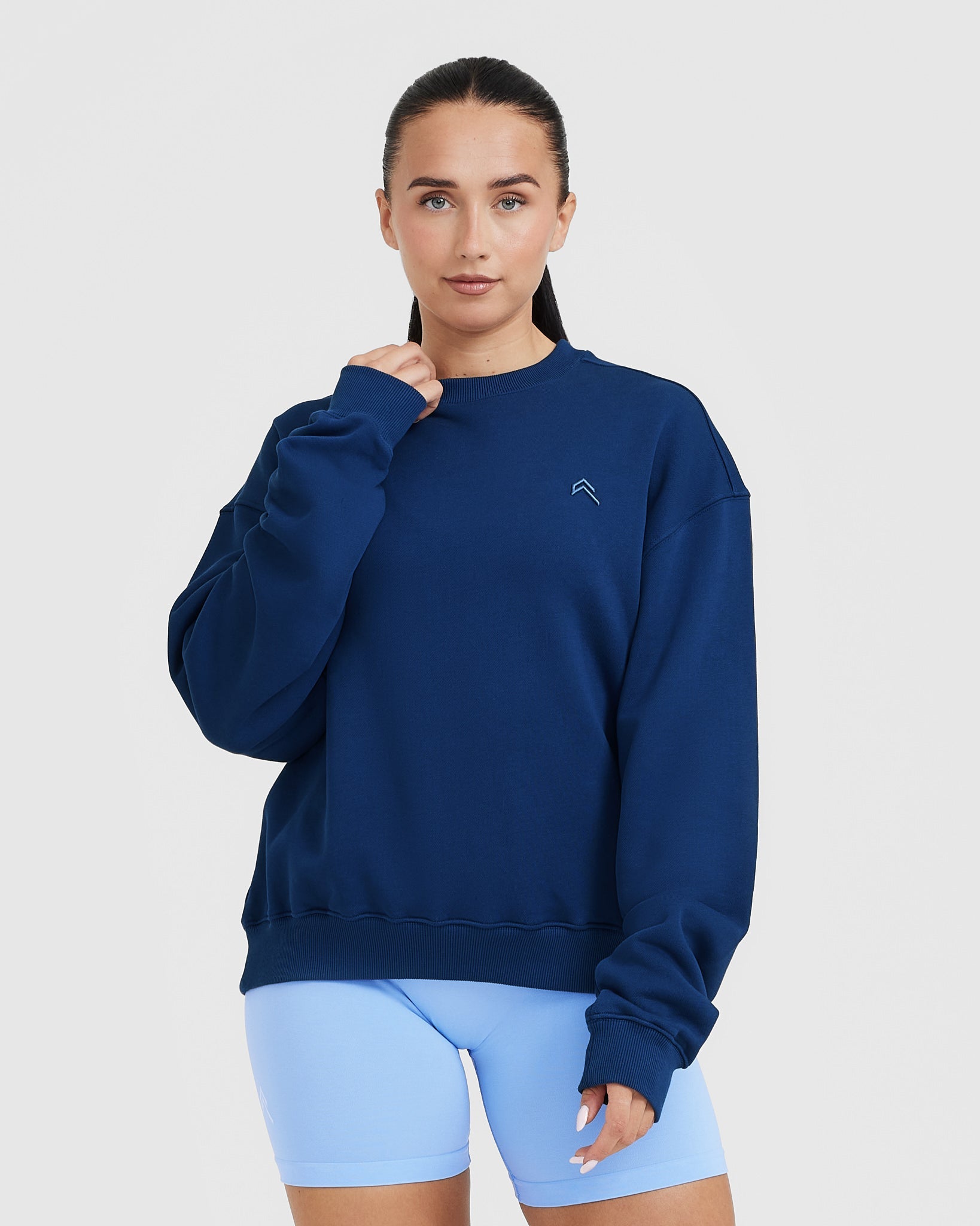 All Day Lightweight Oversized Sweatshirt for Women | Midnight Black | Cozy Lounge Wear for Home, Yoga & Casual Outings