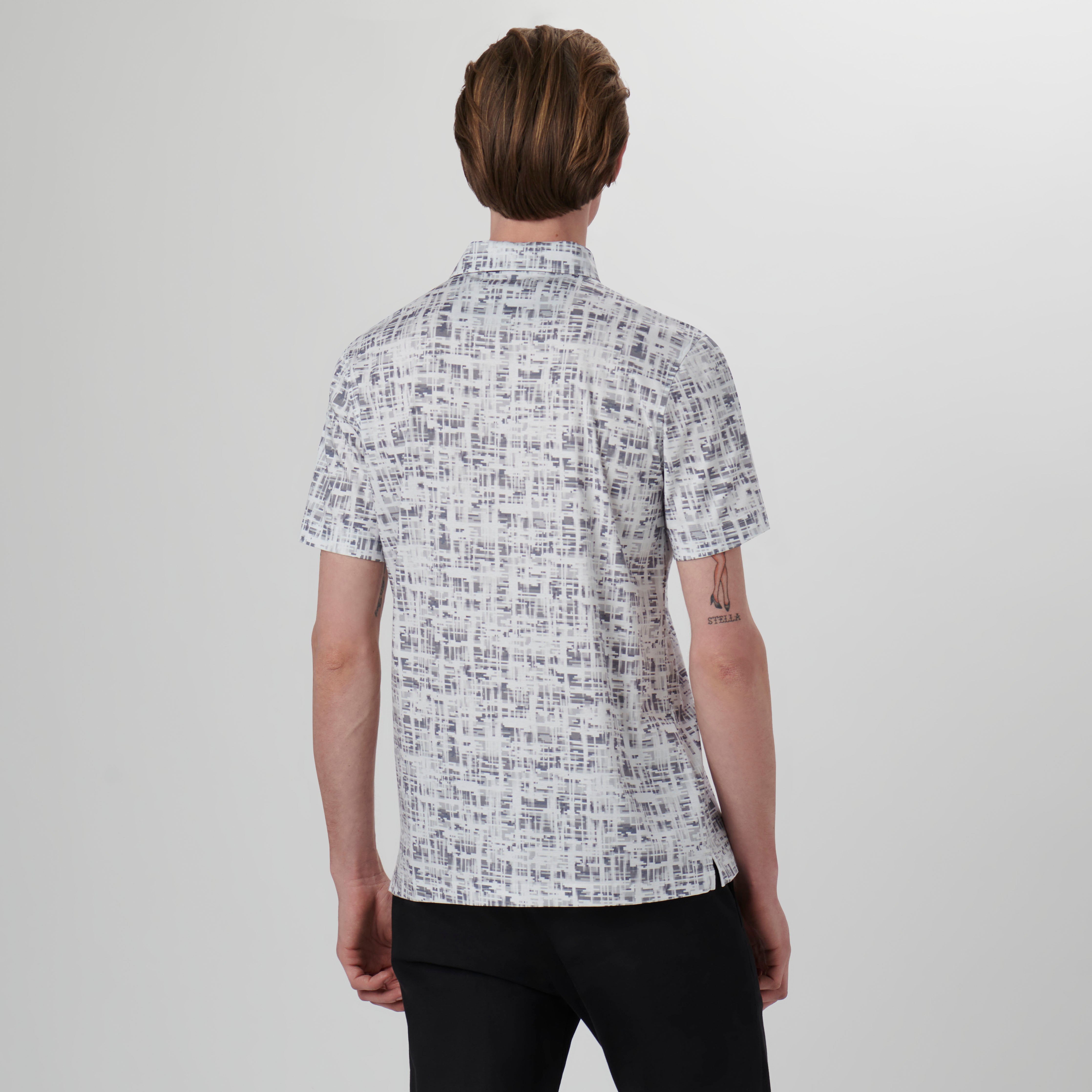 Hendrix Abstract Print Polo Shirt for Men - Stylish Casual Short Sleeve Button Down Shirt - Perfect for Office, Party & Summer Outfits