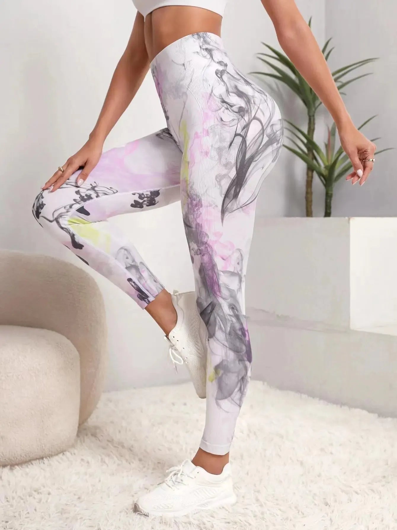 Tie Dye Seamless Yoga Pants for Women - High Waist Workout Leggings, Gym & Fitness Tights, Push Up Sports Clothing | Perfect for Yoga, Running & Casual Wear