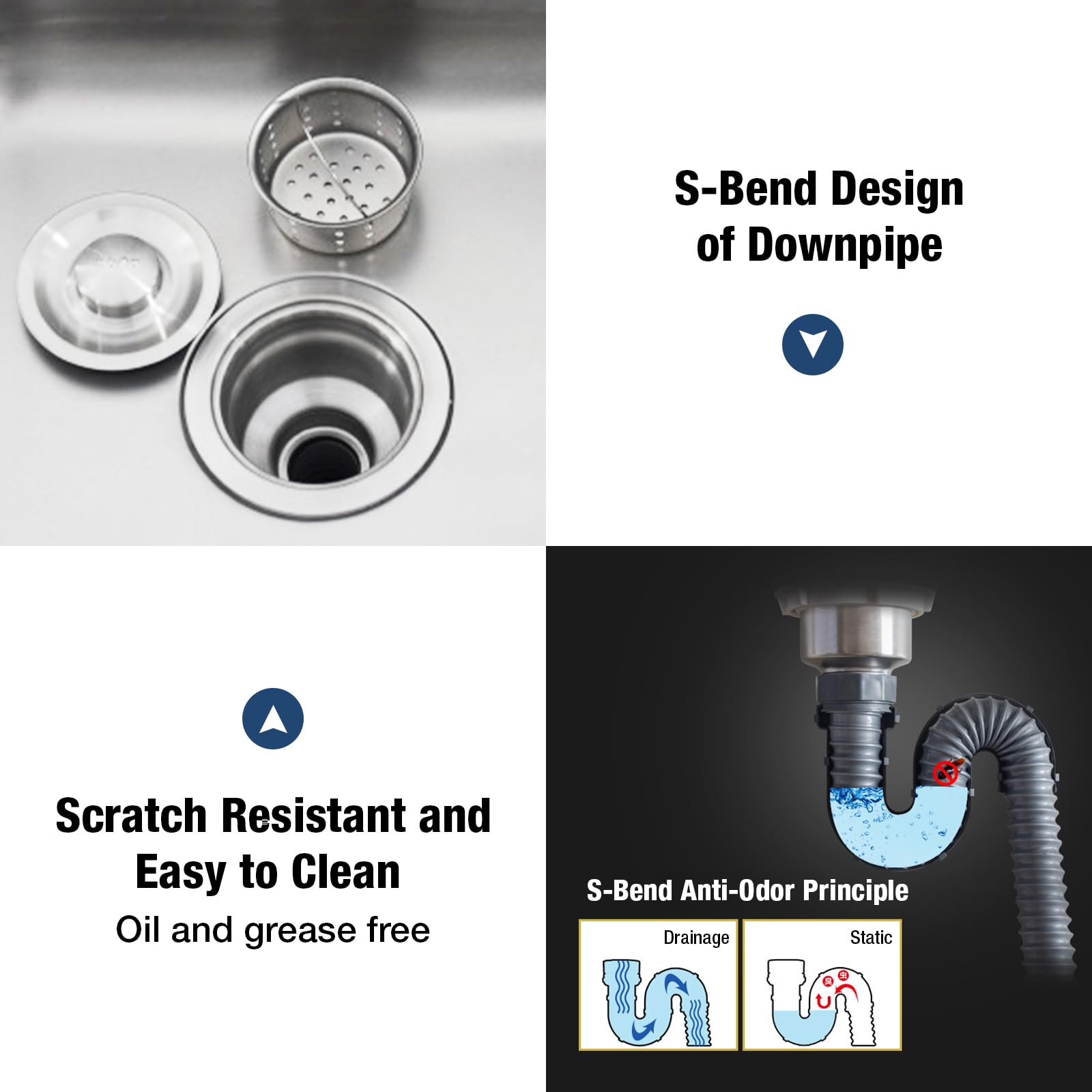 Premium 304 Stainless Steel 2-Compartment Utility Sink with Pull-Out Faucet - Heavy Duty Commercial Kitchen Sink for Restaurants, Outdoor Use & Workbench Installation (47 Inch) - Perfect for Food Prep, Dishwashing & Industrial Cleaning