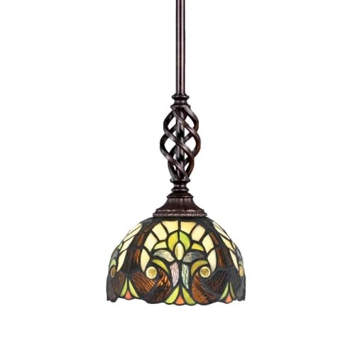 Toltec Lighting Elegante 1-Light Mini Pendant in Dark Granite - Modern Ceiling Light Fixture for Kitchen Island, Dining Room, or Bedroom (80-DG-9945)