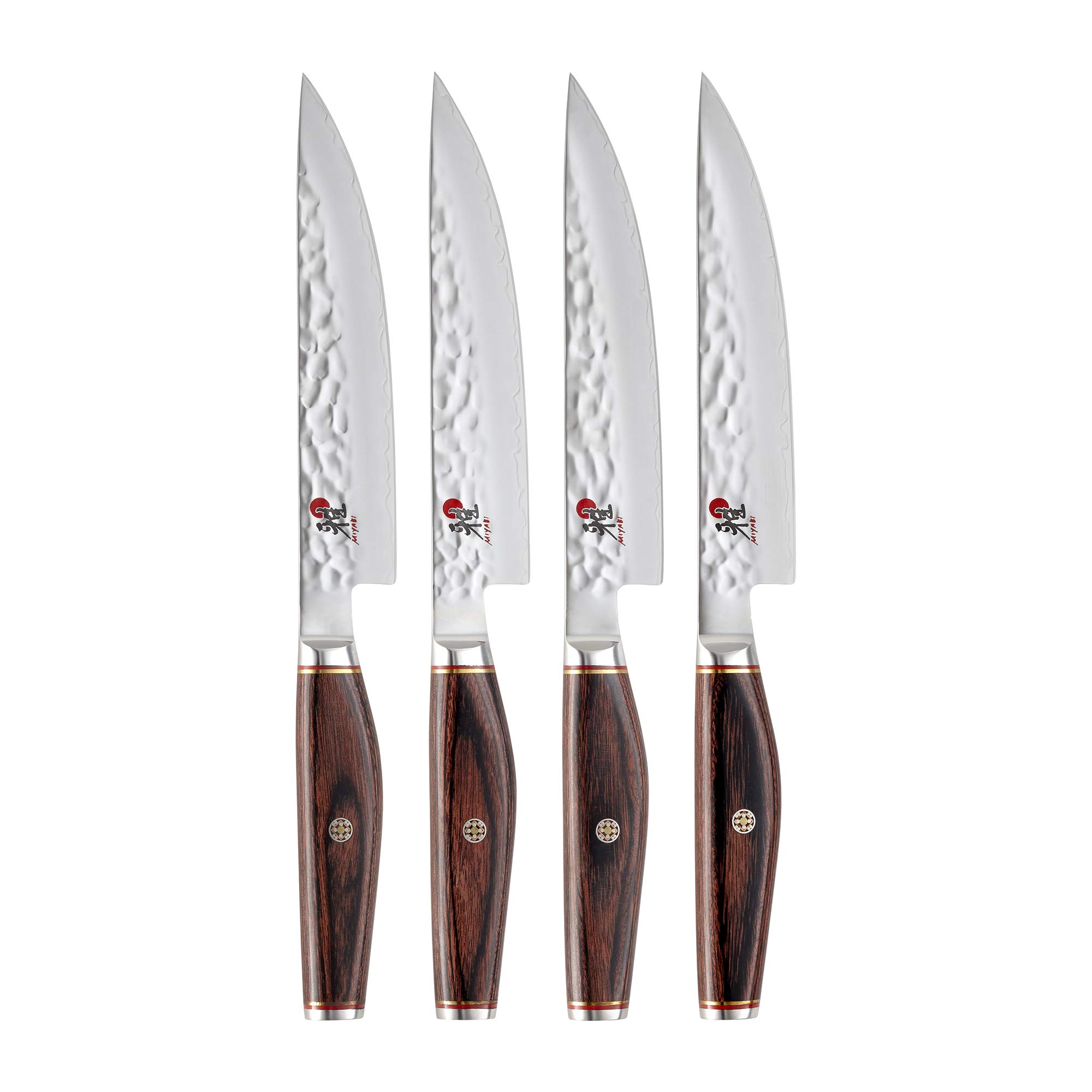 Premium Miyabi Japanese Steel Steak Knife Set - 6-Piece High-Carbon Stainless Steel Knives for Perfect Cuts - Ideal for Steak Dinners, BBQ Parties & Gourmet Cooking