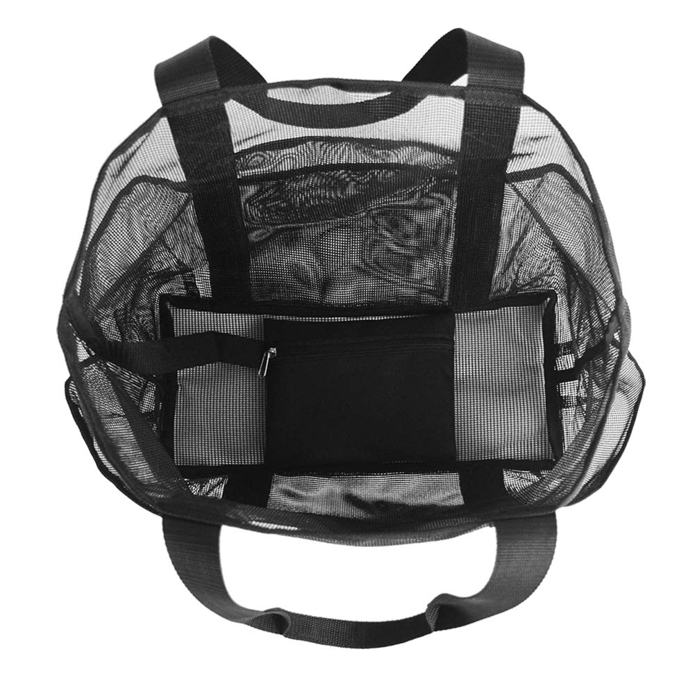 EVTSCAN Large Mesh Beach Bag with 9 Pockets - Waterproof Travel Tote for Pool, Beach & Family Vacations - Perfect for Toys, Towels & Travel Essentials | Great for Swimming, Picnics & Outdoor Adventures
