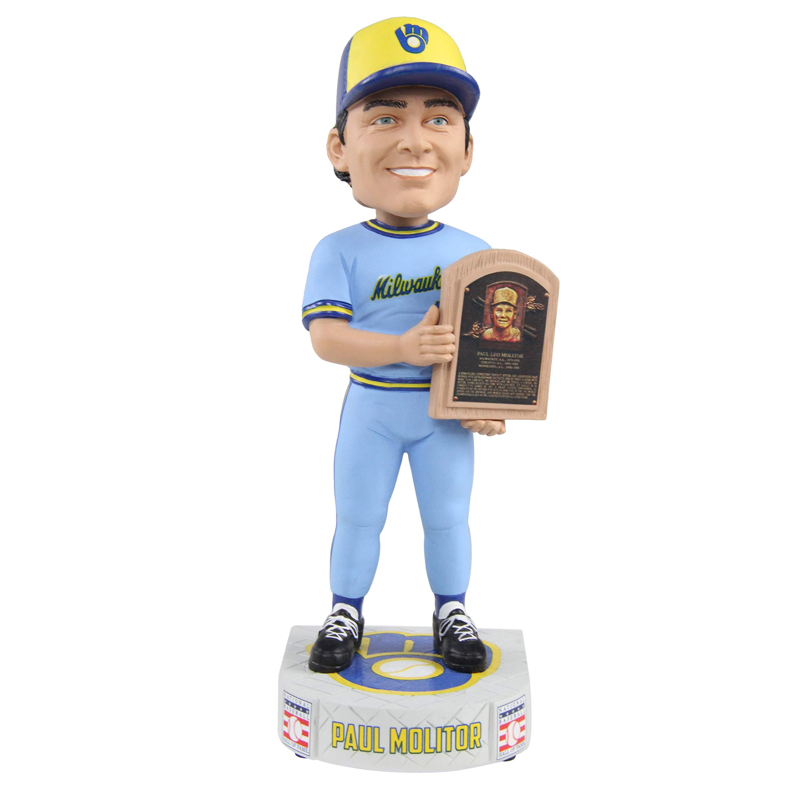 Paul Molitor Milwaukee Brewers MLB Hall of Fame Special Edition Bobblehead - Officially Licensed Collectible - Perfect for Baseball Fans, Sports Memorabilia Collectors, and Man Cave Decor