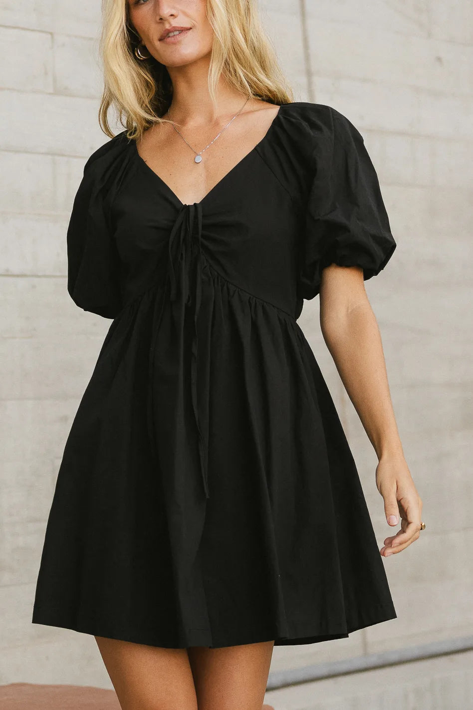 Arlette Puff Sleeve Dress for Women - Flowy Summer Midi Dress with Ruffled Hem | Perfect for Weddings, Parties & Date Nights