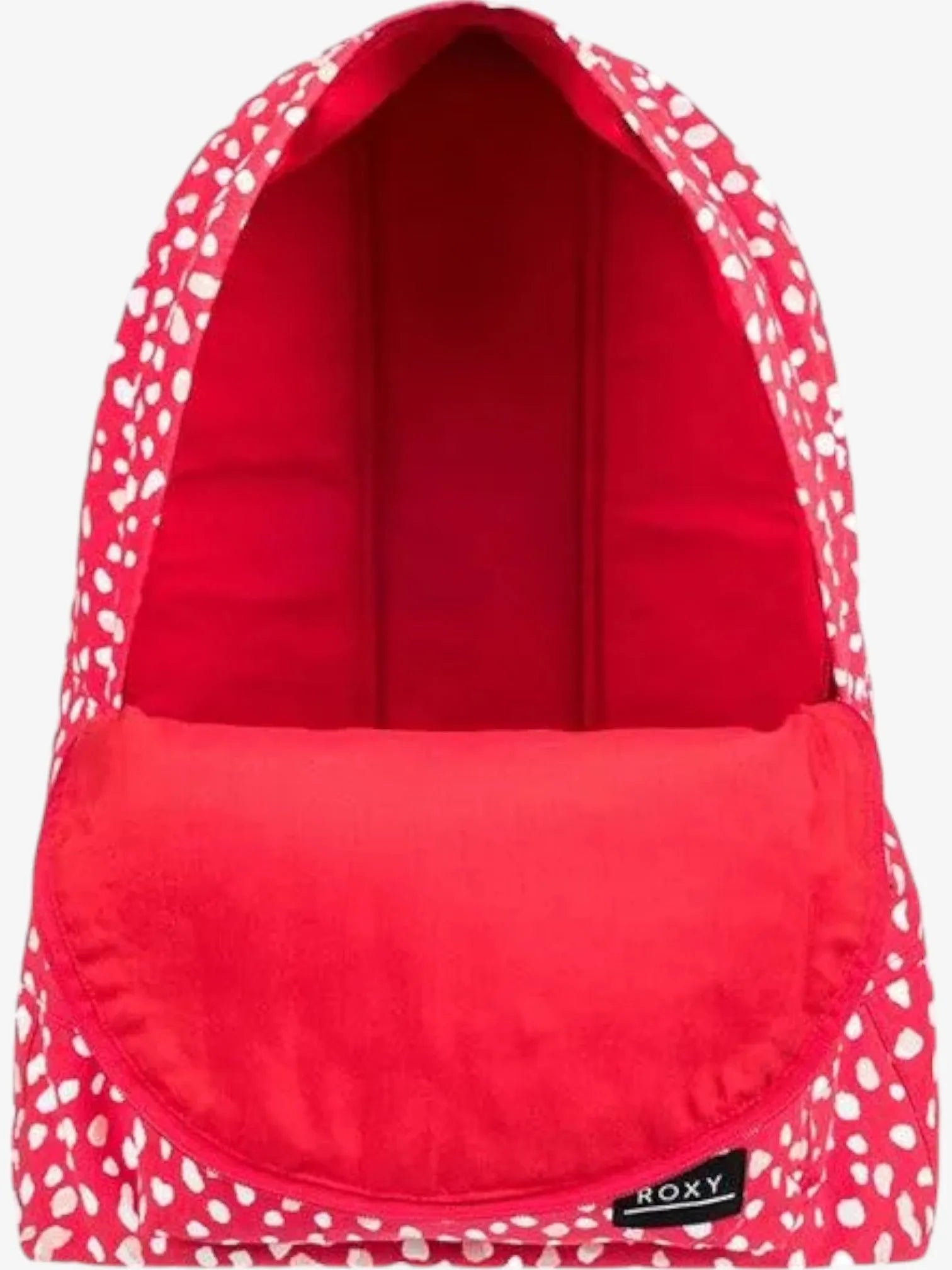 ROXY Sugar Baby Canvas Backpack - Red & White Stylish School Bag for Women & Girls | Perfect for College, Travel & Everyday Use
