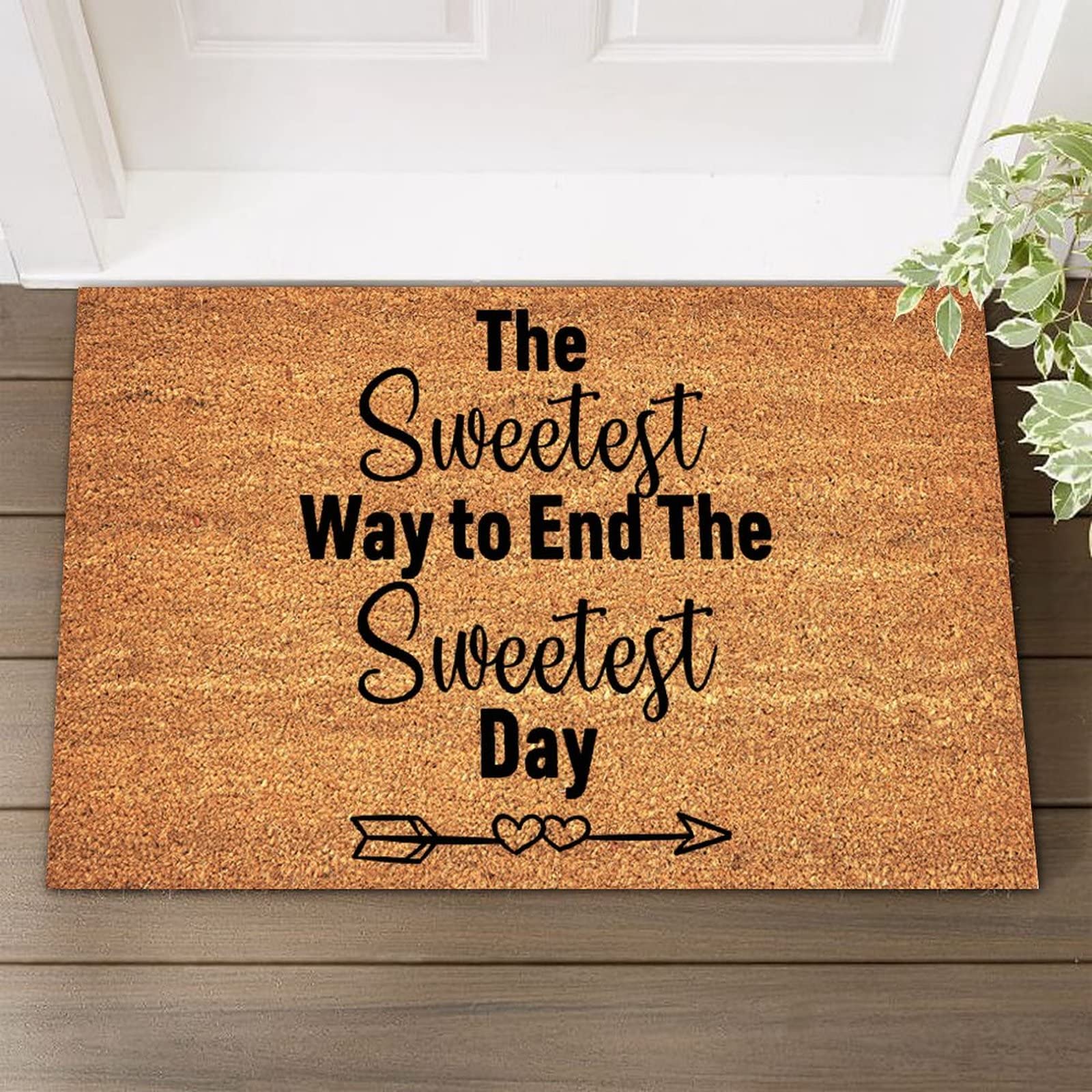 Personalized Inspirational Quotes Coir Door Mat 24x36in - Heavy Duty Backing Welcome Mat for Front Door, Outdoor Entryway Floor Mat - Perfect for Home Decor, Housewarming Gifts & Holiday Decorations
