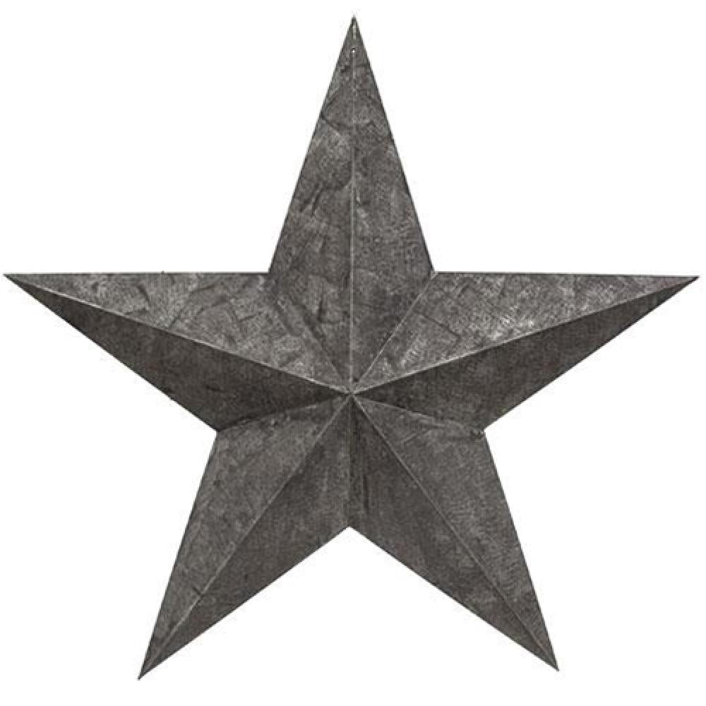 24 Inch Galvanized Barn Star - Rust-Resistant Metal Wall Decor for Farmhouse, Garden & Outdoor Use