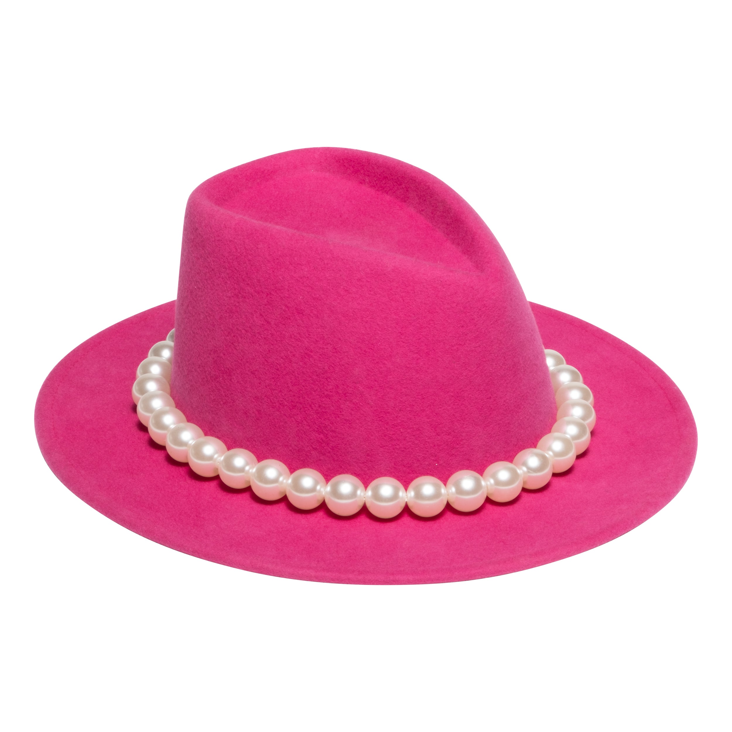 Blaine Pearl Wool Felt Fedora Hat for Men & Women - Vintage Style Wide Brim Wool Felt Hat - Perfect for Outdoor, Party, and Fashion Occasions