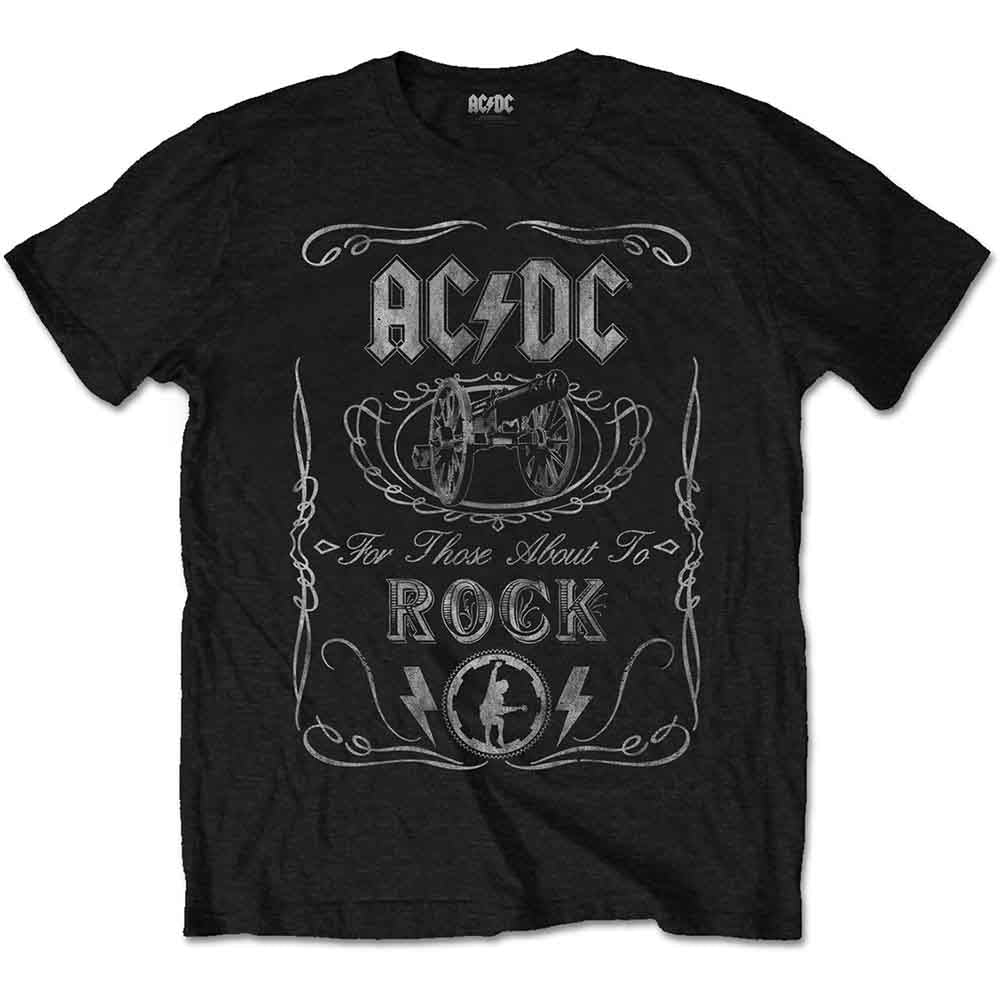 Vintage AC/DC Band Graphic T-Shirt - Classic Rock Cannon Swig Design - Perfect for Concerts, Music Festivals & Casual Wear