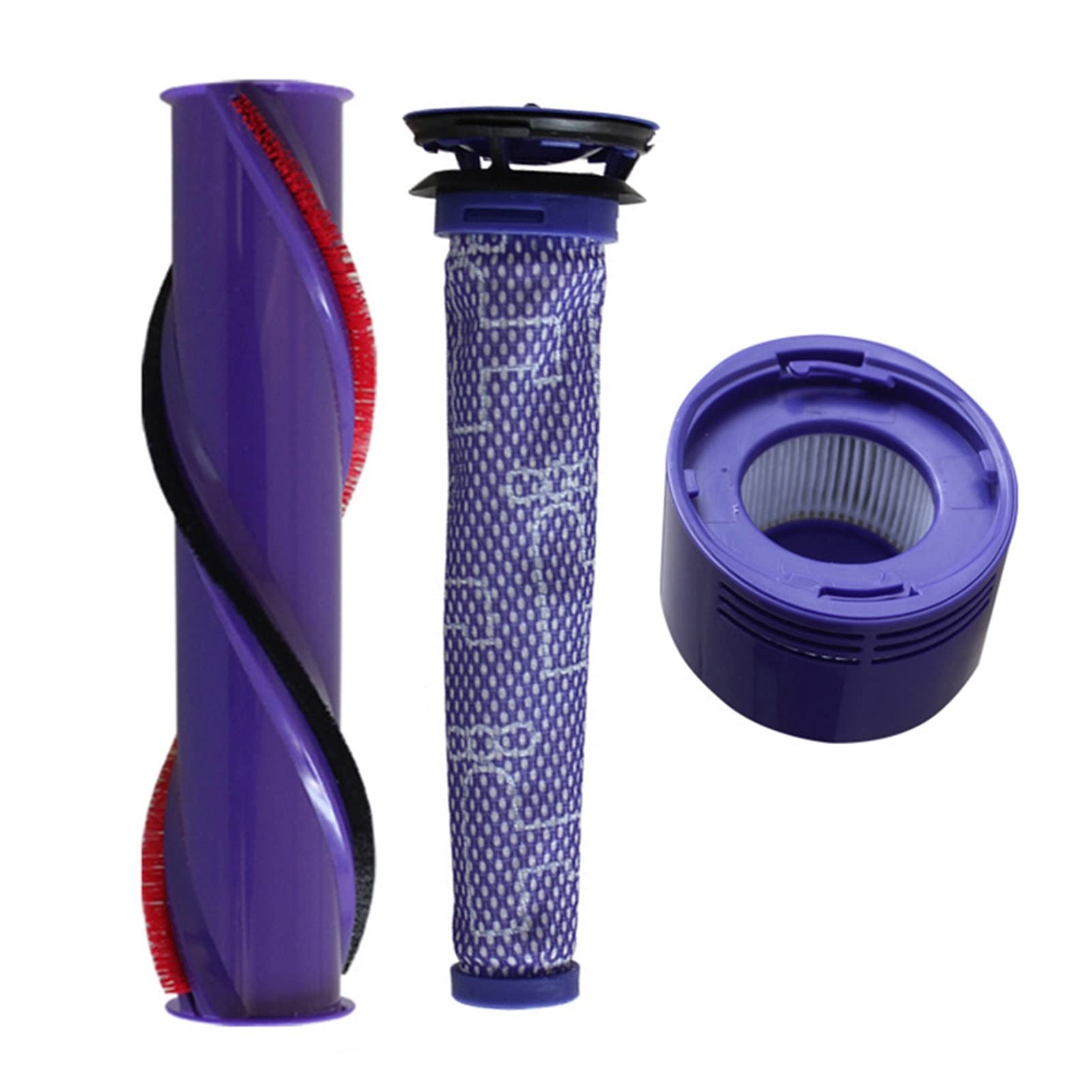 Dyson V8 Vacuum Cleaner Accessories - Compatible Brushroll, Brushbar & Filter Assembly Replacement for Cordless Handheld Vacuum | Floor Cleaning Tool for Hardwood, Carpet & Pet Hair Removal