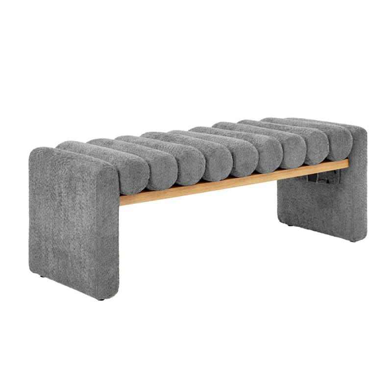 Modern Functional Bench with Solid Wood Seat Frame - Stylish Entryway, Living Room, or Bedroom Seating - Durable & Comfortable for Home Decor