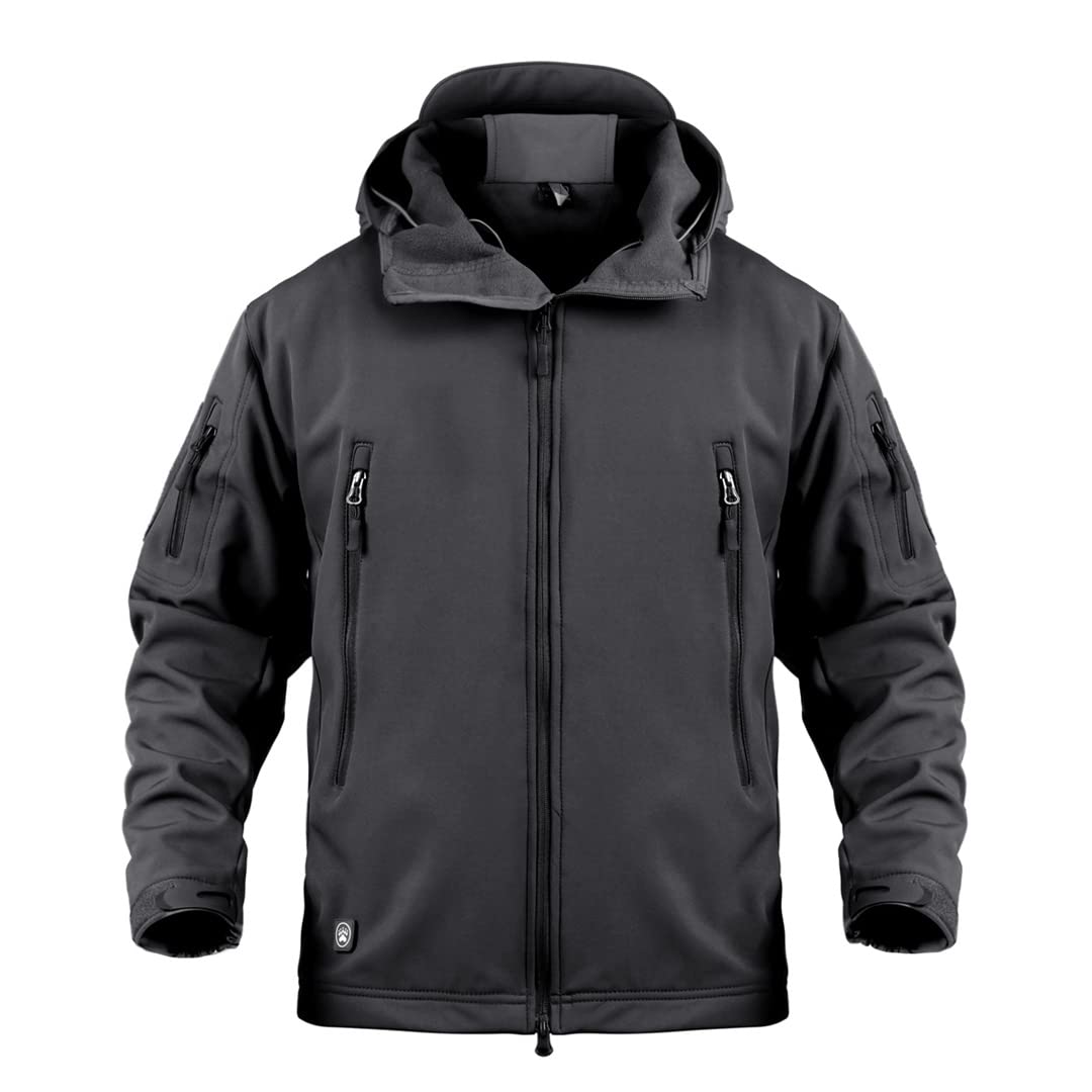 Military Tactical Jacket for Men - Waterproof Windbreaker Hooded Outdoor Coat with Camo Army Design | Perfect for Hiking, Camping & Combat Training