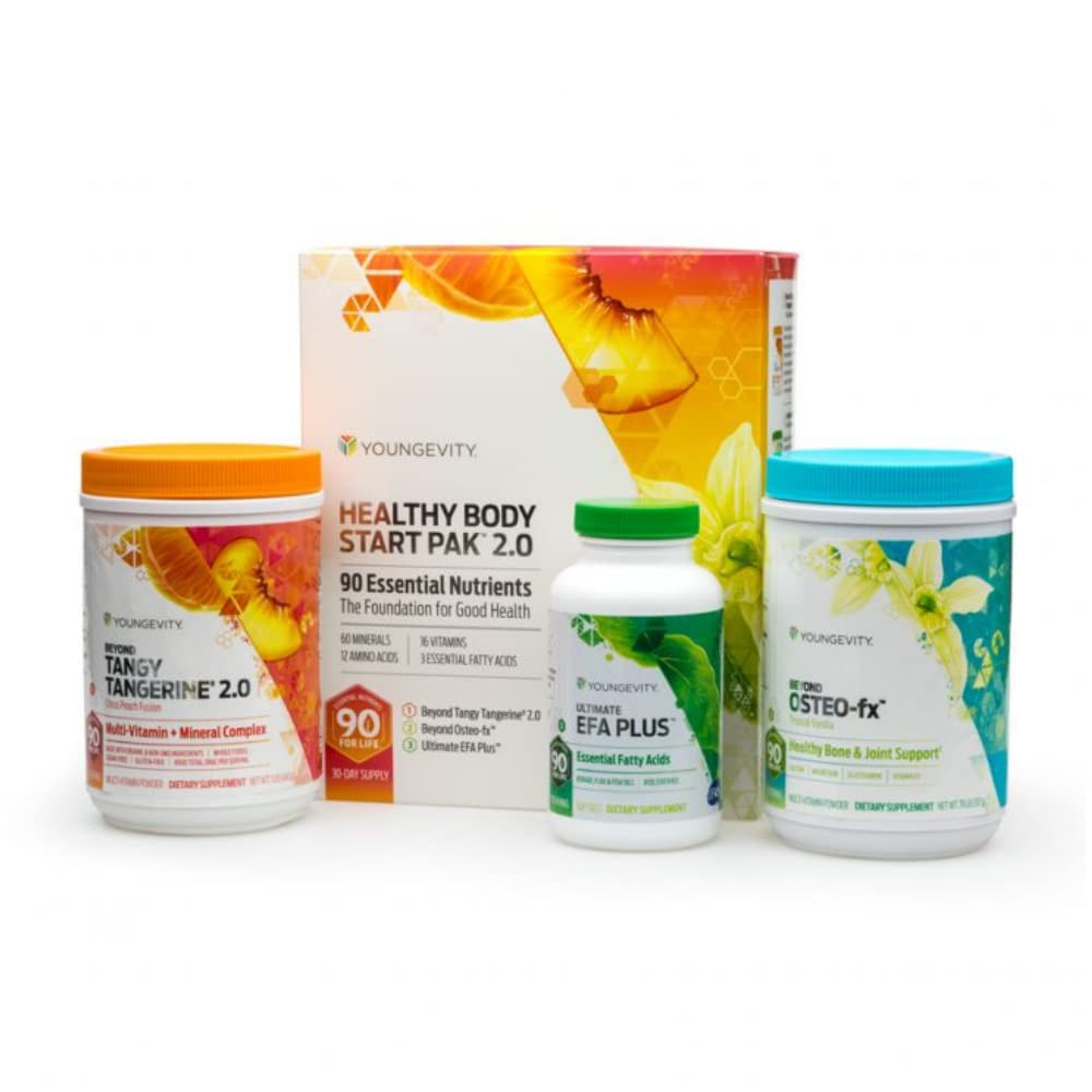 Youngevity Healthy Body Start Pak 2.0 - Complete Nutritional Supplement Bundle for Immune Support & Wellness | Daily Health Boost for Active Lifestyles