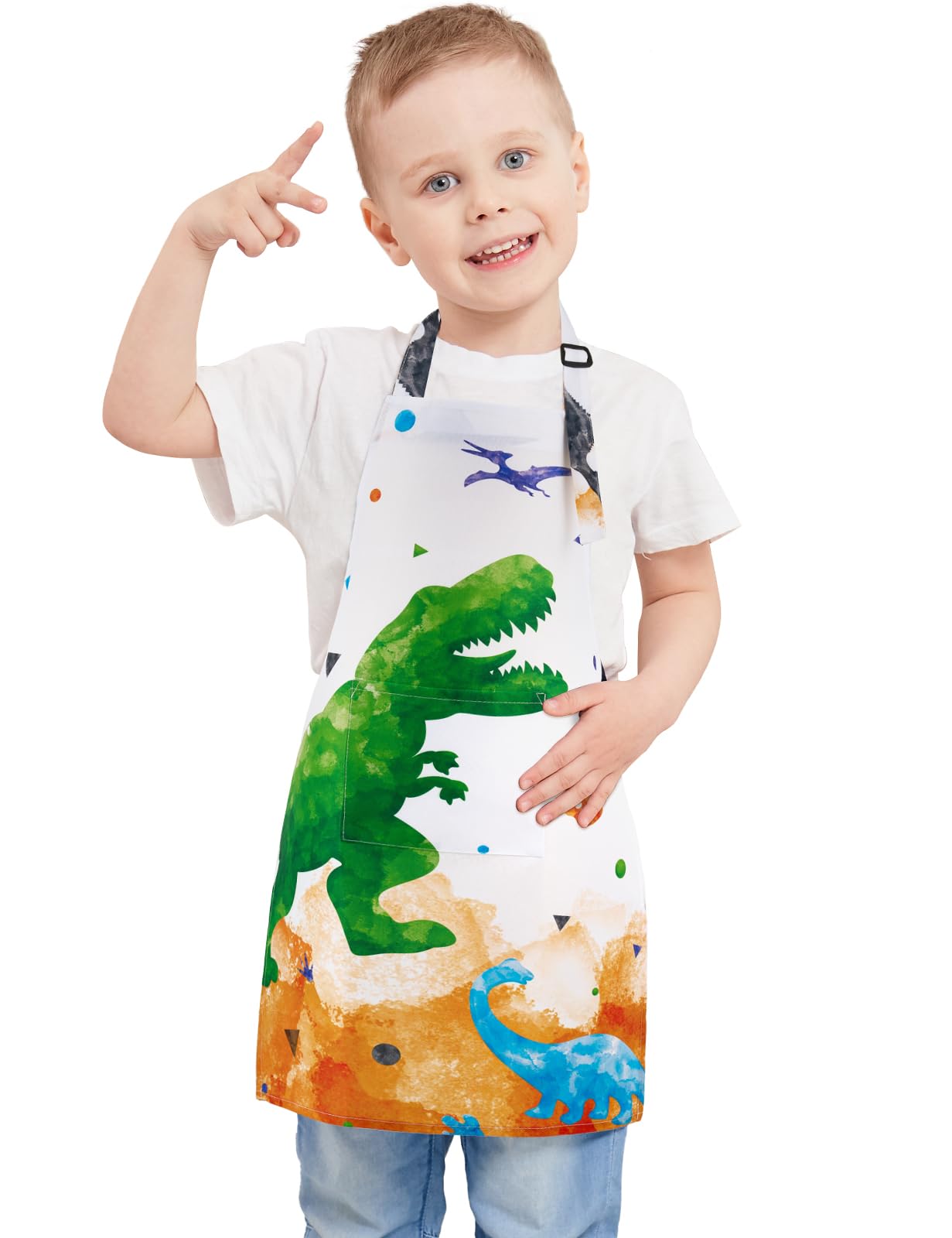 WERNNSAI Waterproof Kids Aprons for Painting - Toddler Art Smock for Messy Play, DIY Crafts & School Projects