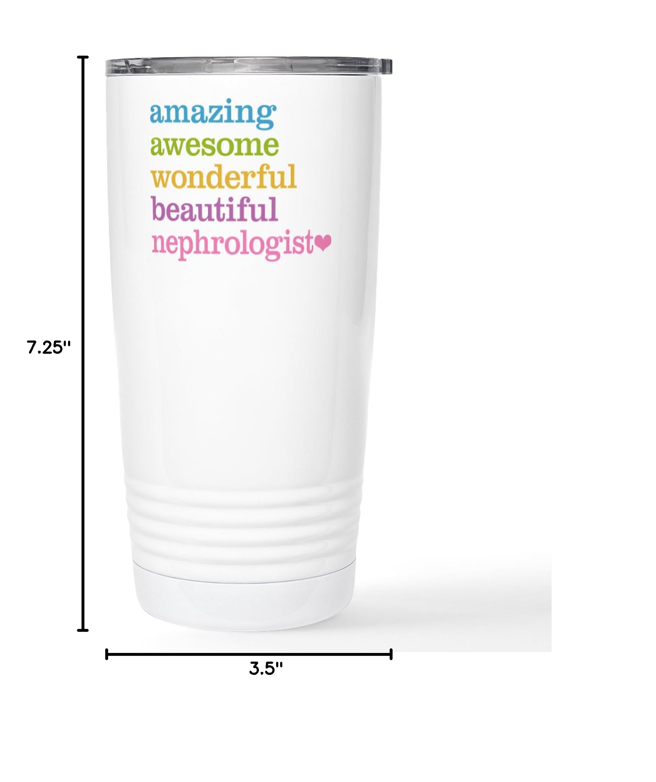 Nephrologist Gift - 20 oz Insulated Stainless Steel Travel Mug | Coffee Tumbler for Hot & Cold Drinks | Perfect for Doctors, Medical Students & Hospital Workers