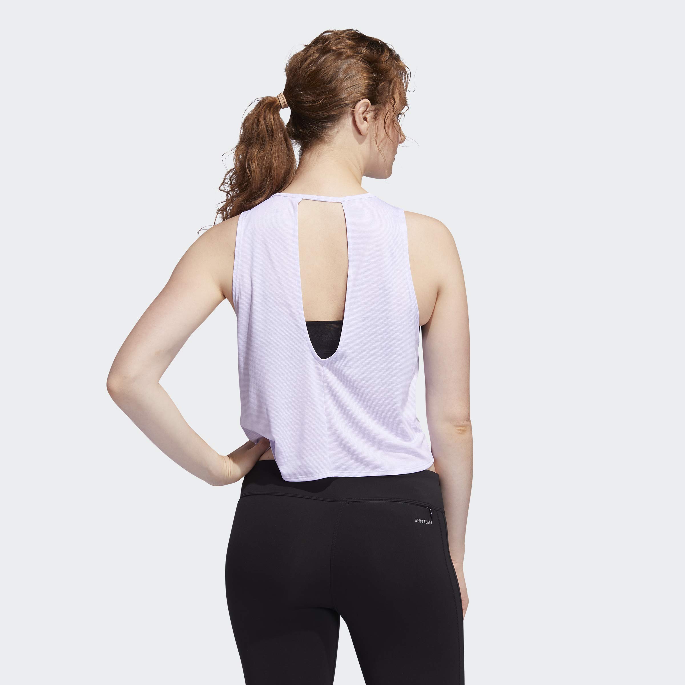 adidas Women's Own The Run Cooler Tank Top - Lightweight Moisture-Wicking Workout Shirt for Running, Yoga & Gym - Breathable Athletic Performance Apparel