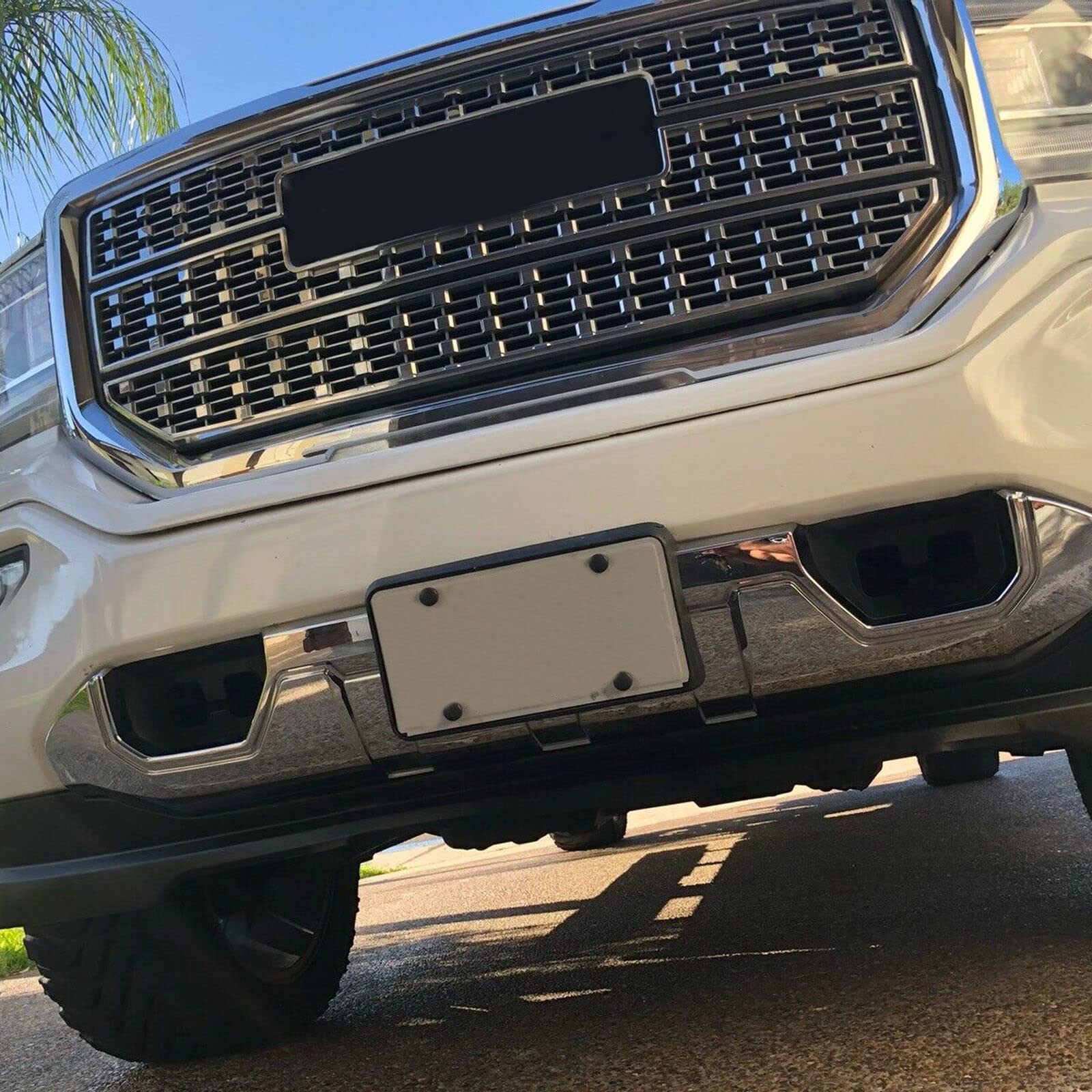 GMC Sierra 1500 Front Bumper Skid Plate 2016-2018 - Heavy Duty Chrome Protective Armor | Off-Road & Truck Accessories | Perfect for Adventure & Towing Protection