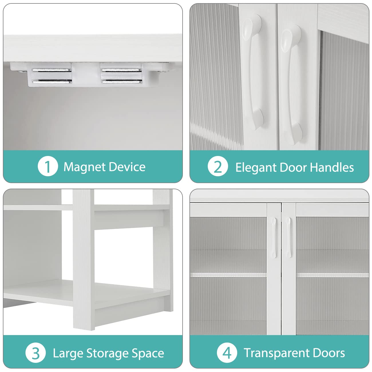 Panana 70 Inch TV Stand with 2 Doors & 4 Storage Cubby - Modern Entertainment Center TV Console for Living Room & Bedroom - Perfect for Organizing Media Devices & Home Decor (White) - Ideal for Small Spaces & Apartment Living