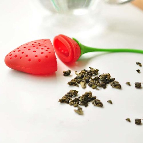 Cute Strawberry Silicone Tea Strainer - Durable & Reusable Infuser for Loose Leaf Tea, Perfect for Home, Office, or Travel Use