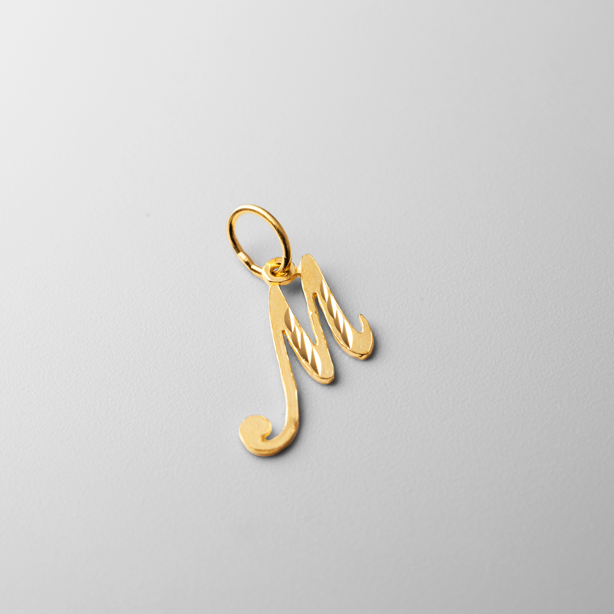 Gold Cursive Letter M Pendant Necklace - A to Z Initial Jewelry for Women | Perfect Gift for Birthday, Anniversary & Valentine's Day