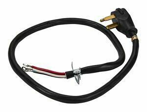 Amana 8171394RC 4-Wire Range Power Cord - Black - Compatible with Electric Stoves & Ovens - Perfect for Home Kitchen Appliance Installation & Replacement