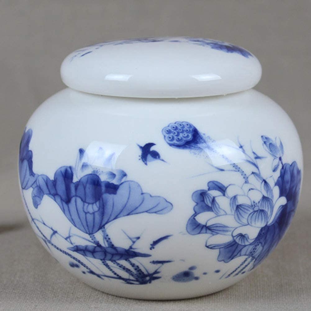 Premium Ceramic Airtight Tea Storage Canister - Elegant Celadon with Dahlia & Peony Floral Design | Loose Leaf Tea Tin for Kitchen, Pantry & Tea Ceremony | Perfect Gift for Tea Lovers