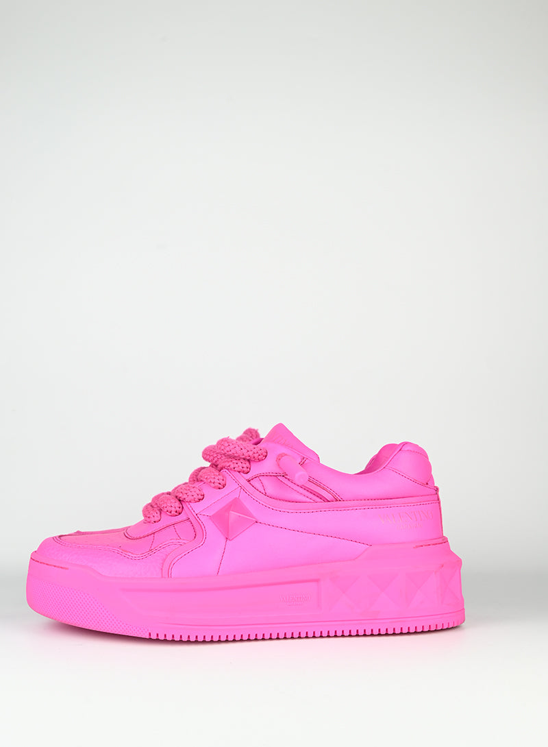 Valentino One Stud XL Fuchsia Sneakers - Women's Size 40 | Luxury Designer Fashion Shoes for Casual Wear & Street Style