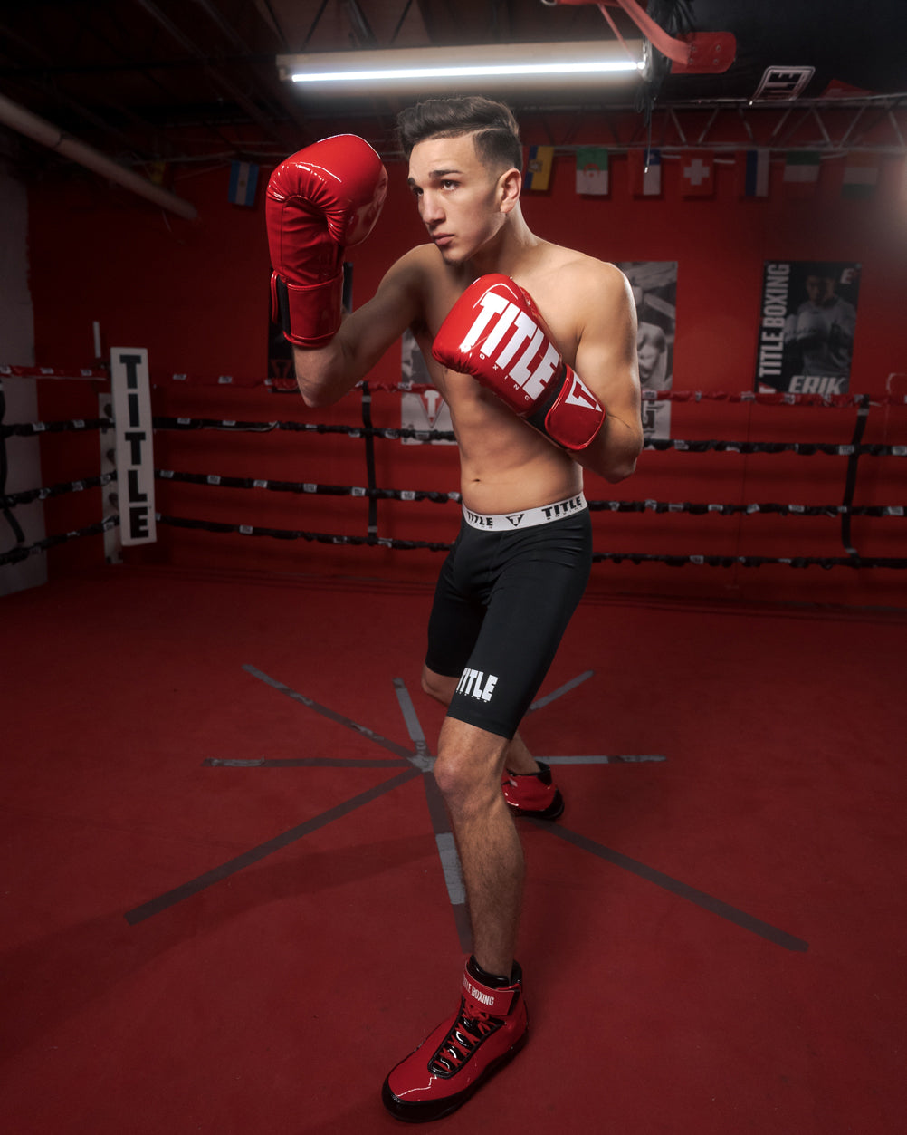 TITLE Boxing Inferno Intensity Elastic Training Boxing Gloves - Premium MMA & Fitness Workout Gear for Punching Bag, Sparring & Home Gym Training
