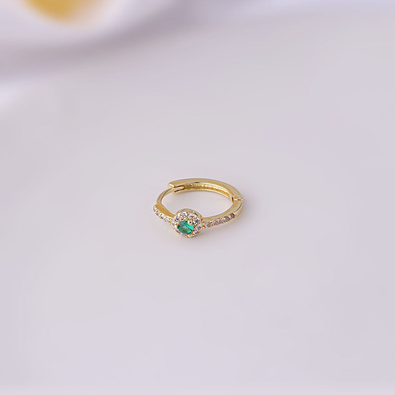 18K Gold Dainty Heart Cartilage Huggie Hoop Earrings for Women - Minimalist Tiny Heart Stud Earrings for Cartilage & Helix Piercing - Perfect for Everyday Wear, Date Night & Gifts (HSPJ677)