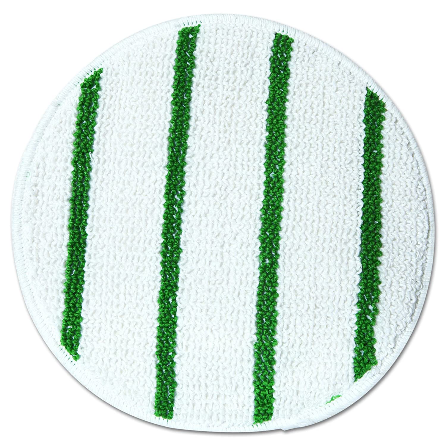 Green Stripe Carpet Bonnets - Heavy Duty Cleaning Pads for Floor Buffers & Scrubbers - Perfect for Hardwood, Tile & Laminate Floors
