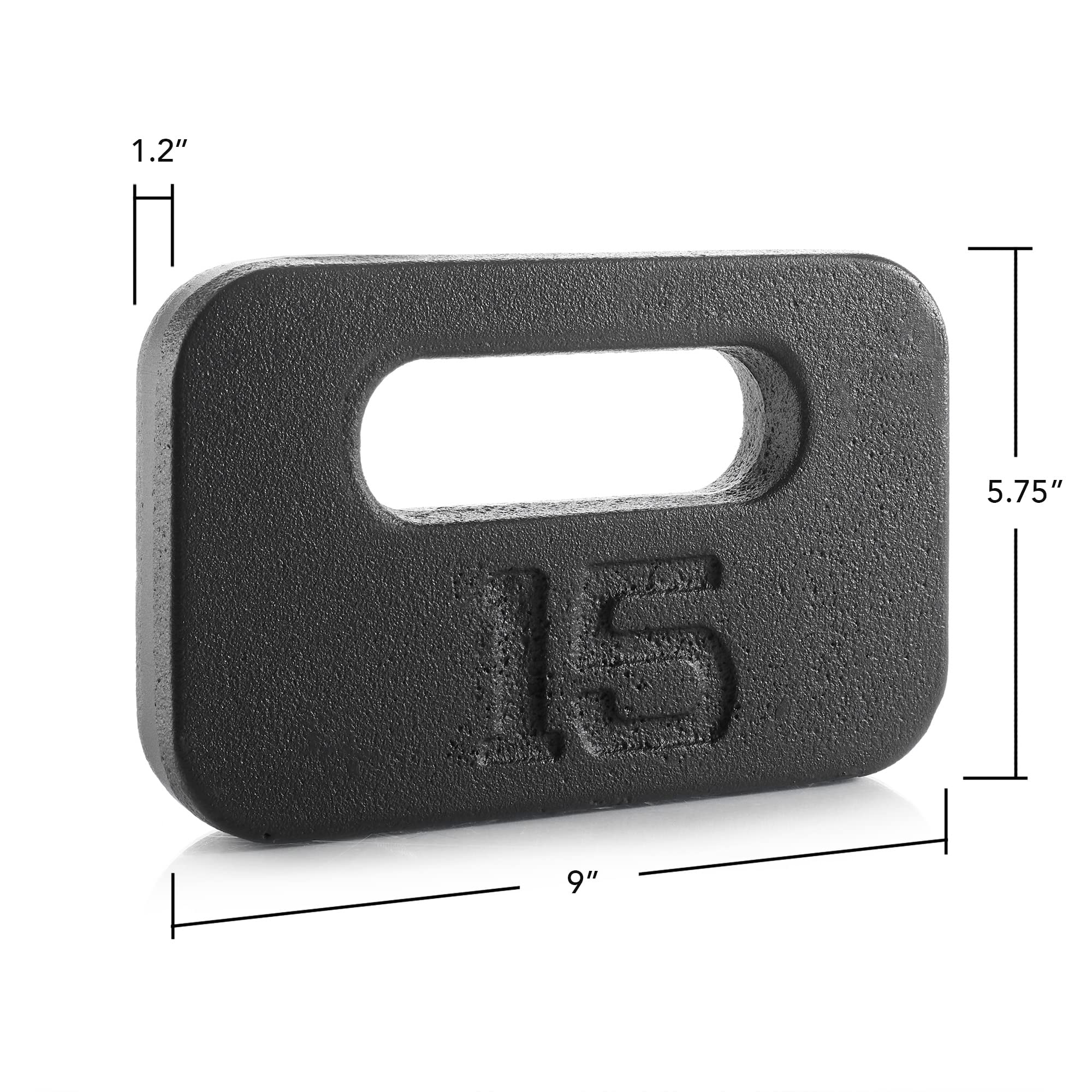 Philosophy Gym Cast Iron Ruck Weight Plate with Handle - Heavy Duty Fitness Equipment for Cross Training, Strength Workouts & Outdoor Fitness Activities