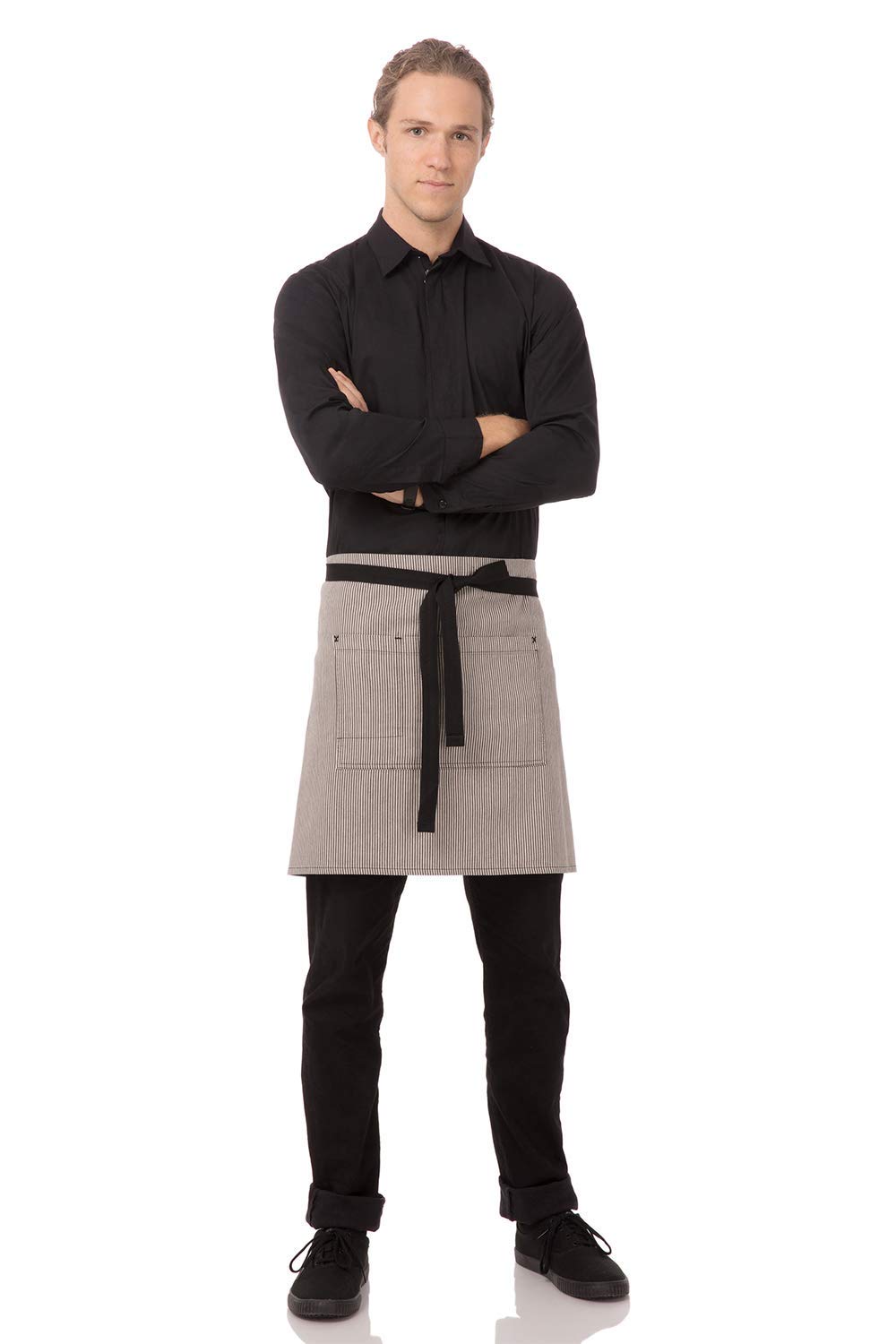 Chef Works Custom Unisex Portland Half Bistro Apron - Adjustable Waist & Pockets - Perfect for Cooking, Baking, BBQ & Restaurant Use