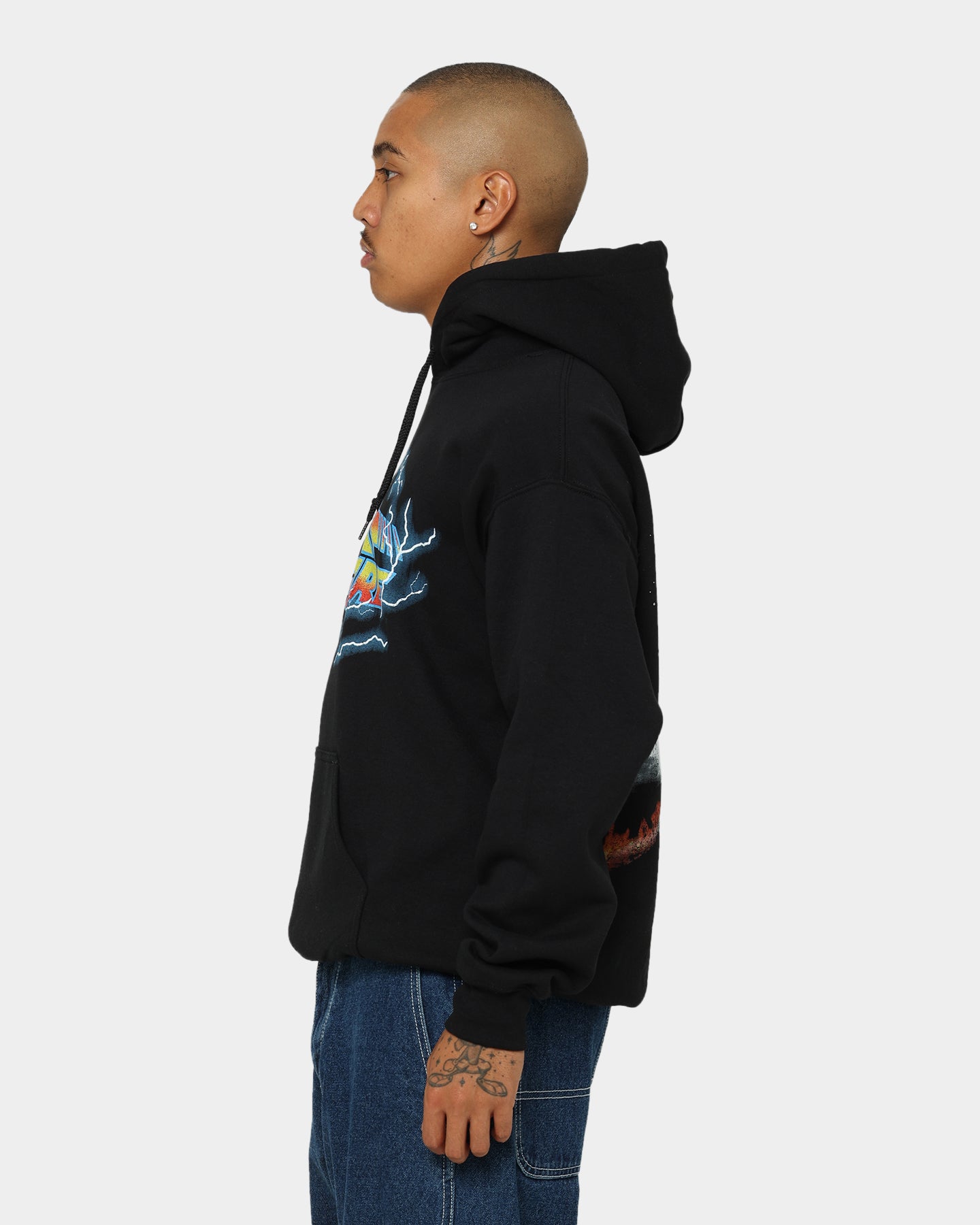 Back To The Future 1 Hoodie - American Thrift Official Merchandise - Black Pullover Sweatshirt - Perfect for Cosplay, Movie Nights & 80s Retro Fashion