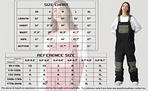 SEARIPE Women's & Men's Insulated Snow Bib Overalls - Adjustable Waterproof Ski Pants for Hiking, Climbing & Winter Sports | Durable Wear-Resistant Design for Cold Weather Adventures