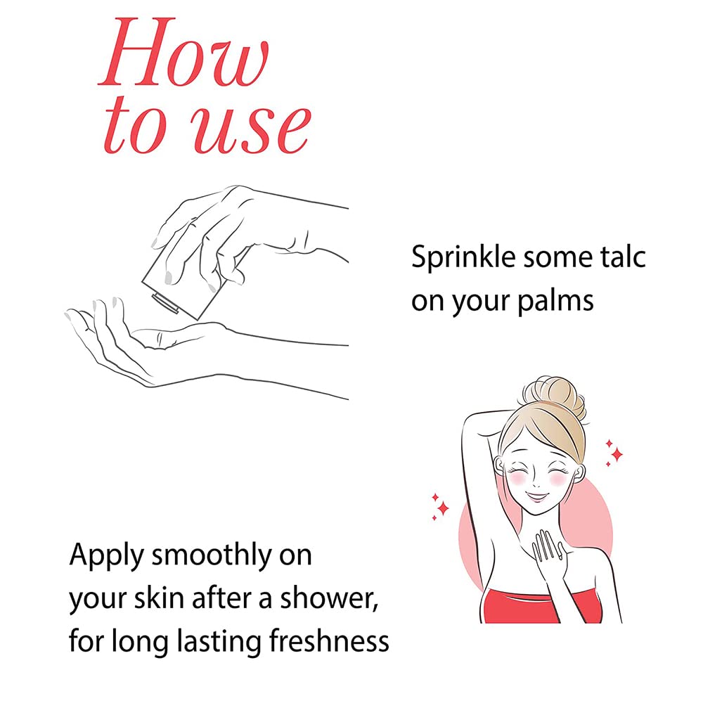 Yardley Red Rose Perfumed Talcum Powder - 250g Body Powder for Women | Fresh Floral Scent for Daily Use, After Shower & Summer Comfort