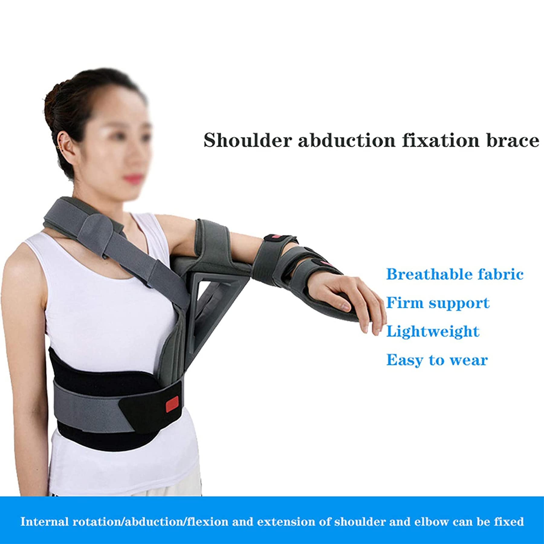 **Shoulder Abduction Immobilizer - Soft & Comfortable Arm Sling for Shoulder Injury, Torn Rotator Cuff, Dislocation, Strains & Post-Surgery Recovery - Adjustable Waist Belt Support - Ideal for Sports, Daily Use & Physical Therapy**
