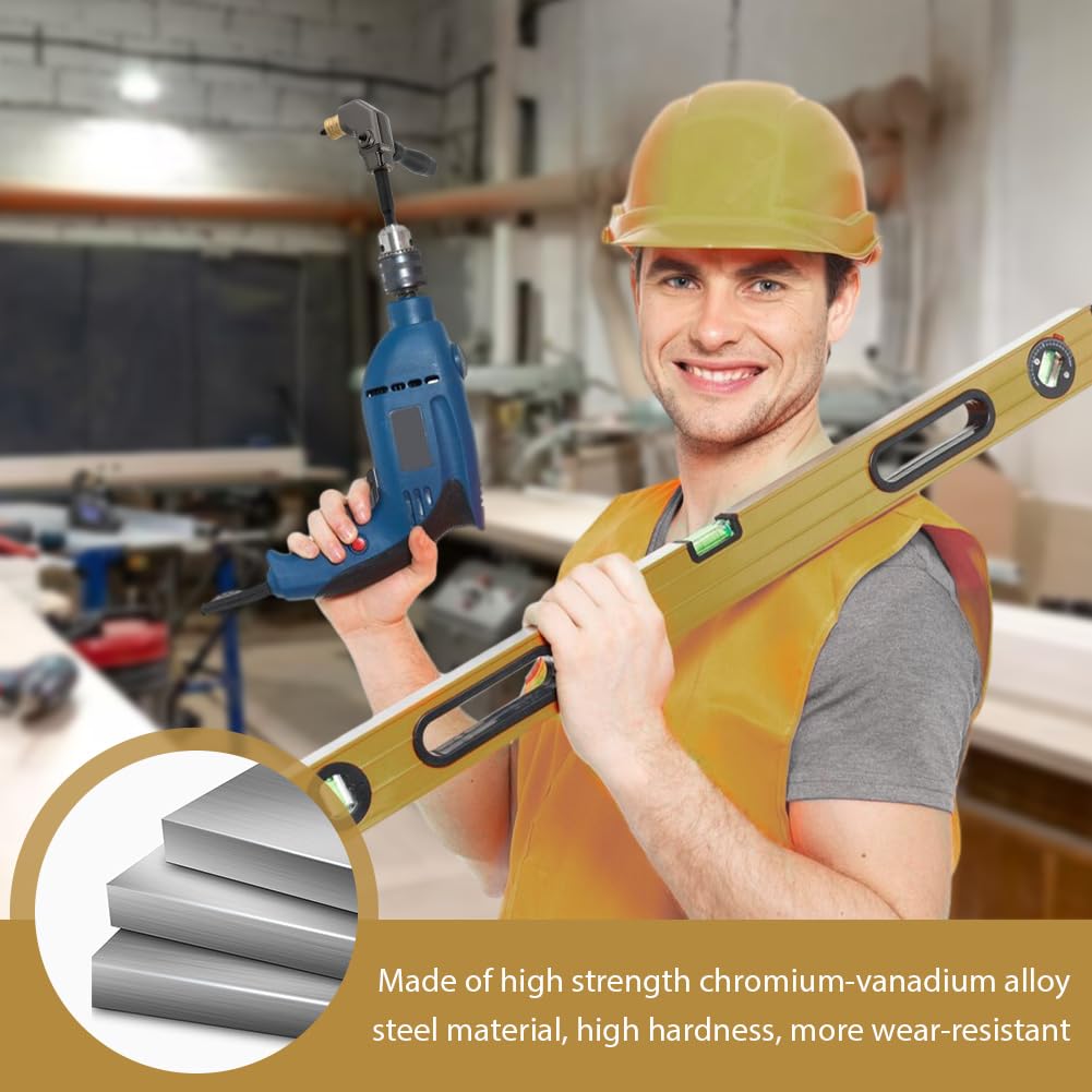Durable 90 Degree Right Angle Drill Attachment - Detachable Right Angle Screwdriver Adapter for Cordless Drills & Impact Drivers - Perfect for Tight Spaces, DIY Projects, and Professional Construction Work