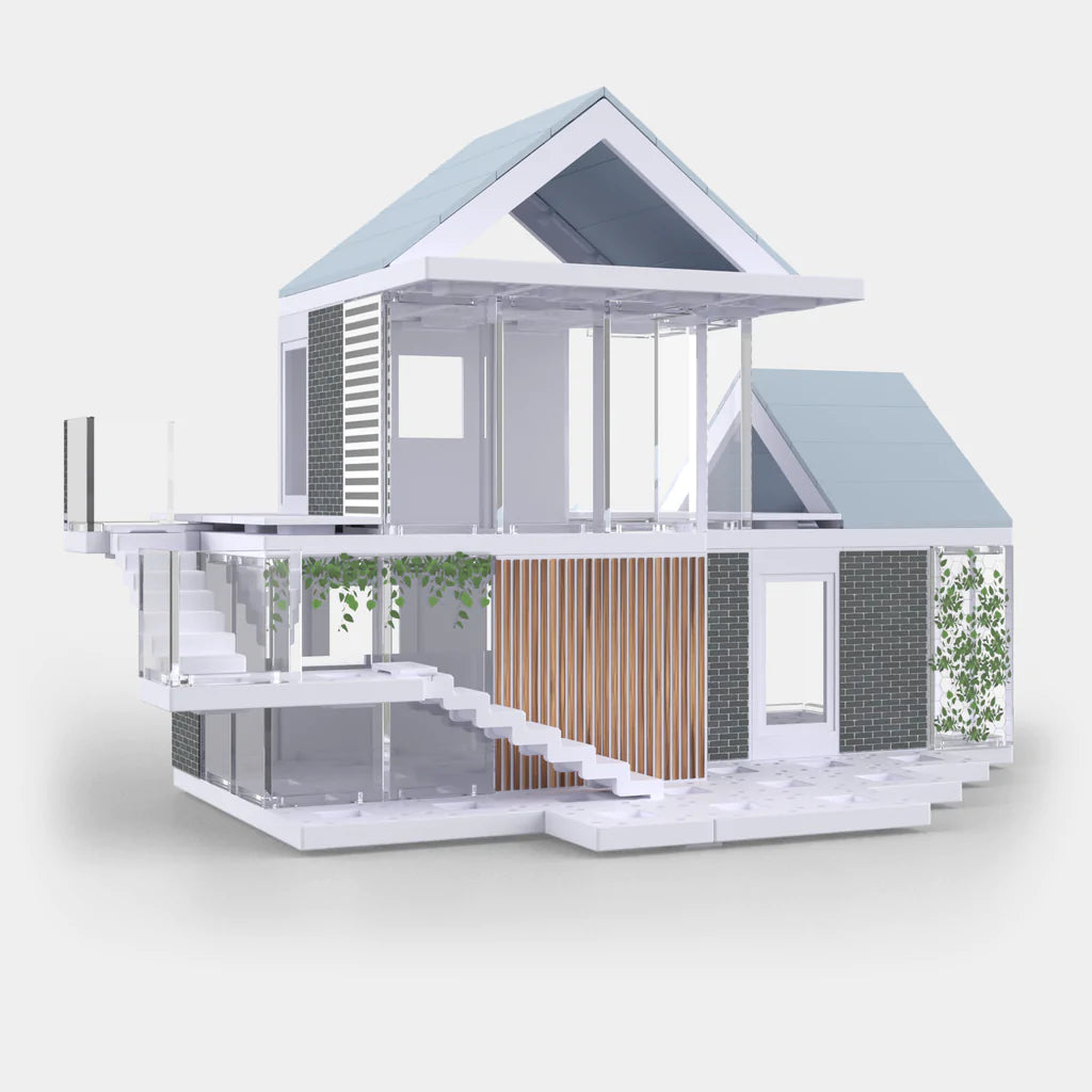 Arckit GO Eco Model House Kit - Sustainable Architectural Building Set for Kids & Adults - Perfect for STEM Learning, Creative Play & Home Decor