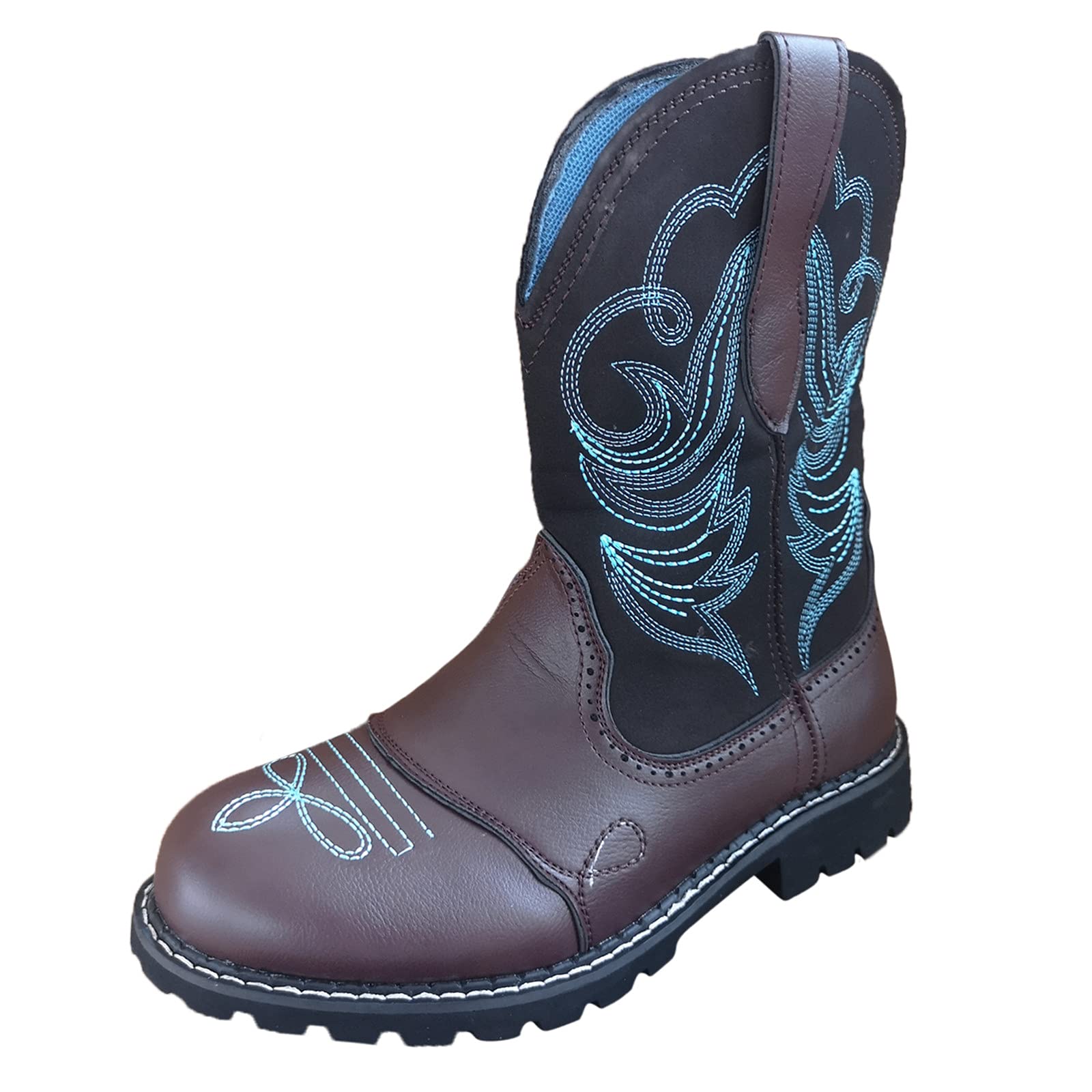 **Vintage Cowboy Boots for Women - Wide Calf Black Embroidery Platform Boots | Western Style, Country Fashion, Fall & Winter Outfits**