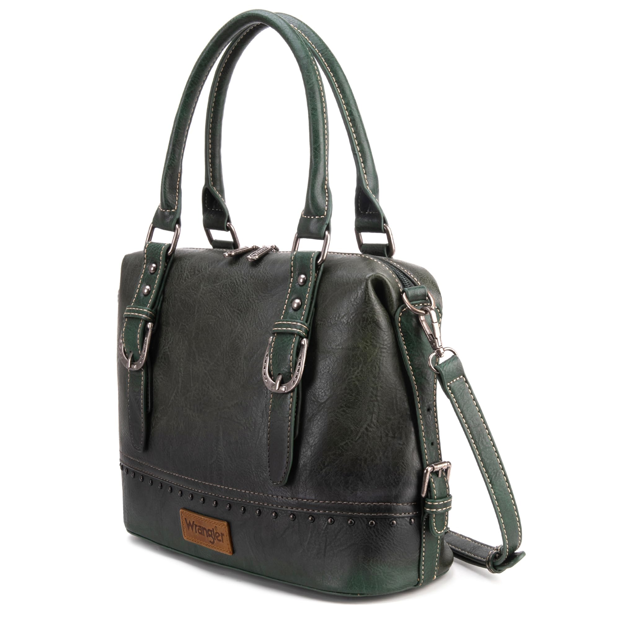 Wrangler Women's Top Handle Doctor Bag - Hobo Shoulder Barrel Satchel Purse for Everyday Use, Work & Travel | Stylish & Functional Handbag