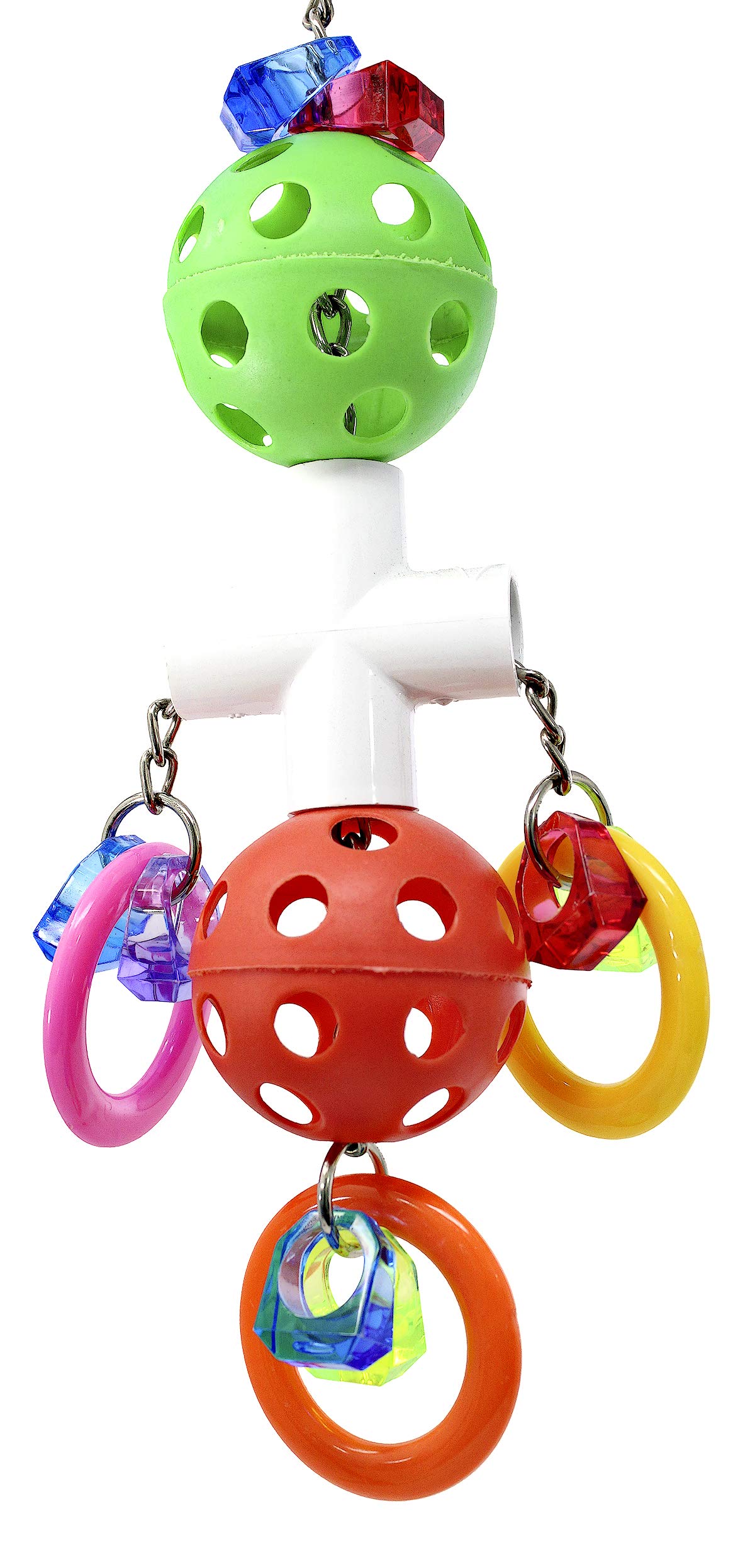 Bonka Bird Toys 3367 Big Ring Pull Bird Toy - Durable Chewable Parrot Toy for Macaws, Cockatoos & Large Birds - Perfect for Playtime & Mental Stimulation