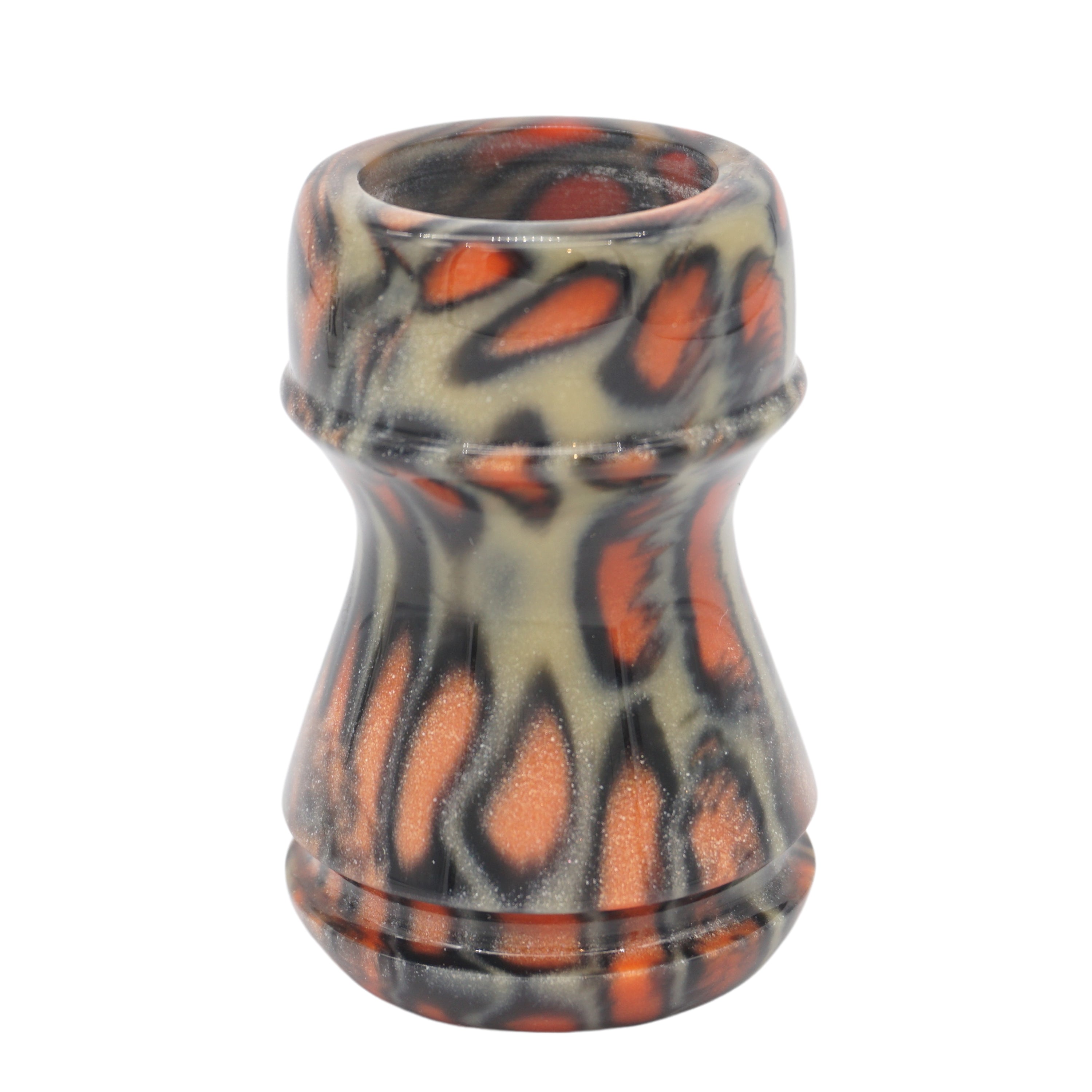 Premium Orange Tigris Perla Handmade Shaving Brush Handle - Fits 24mm & 26mm Knots - Perfect for Wet Shaving & Grooming Gifts for Men